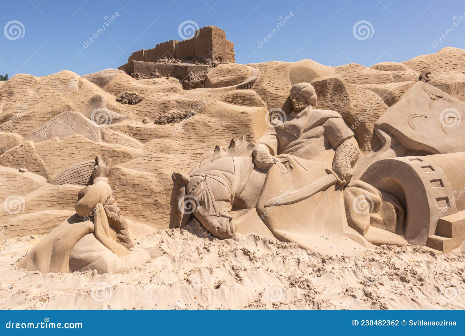 Sand Sculpture with a Plot from an Arabian Fairy Tale Editorial ...