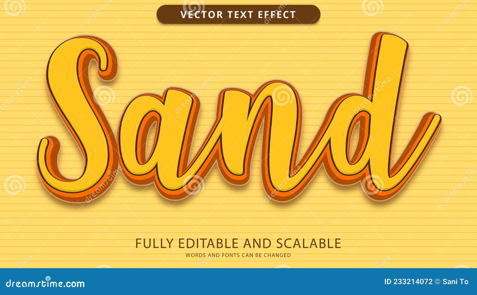 sand text effect editable eps file