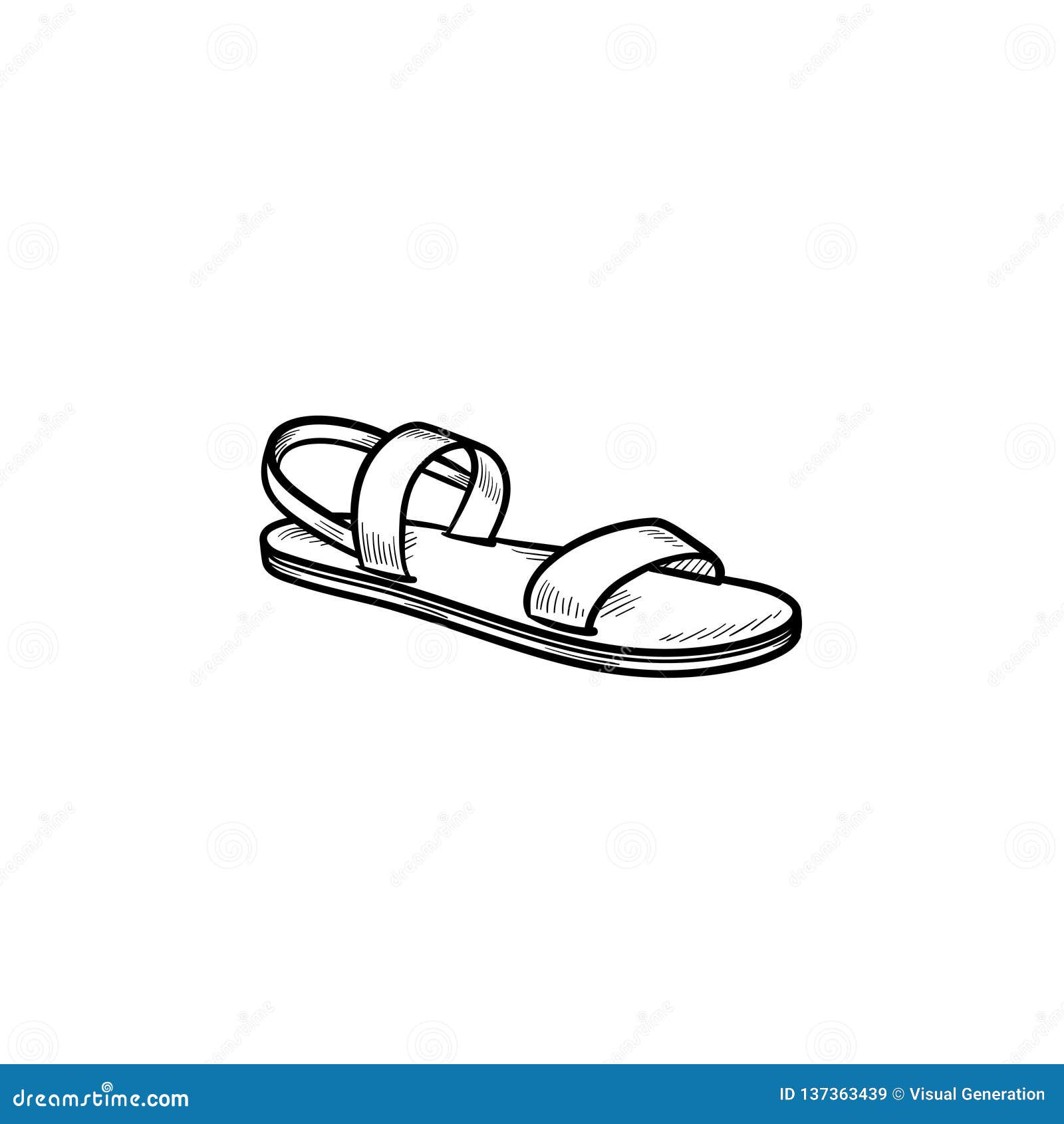 sketch of sandals