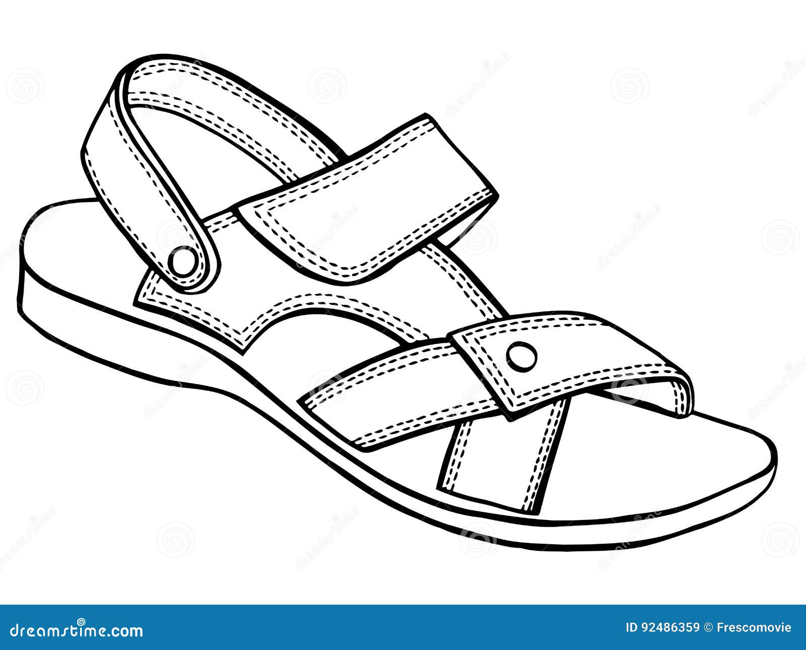 sketch of sandals