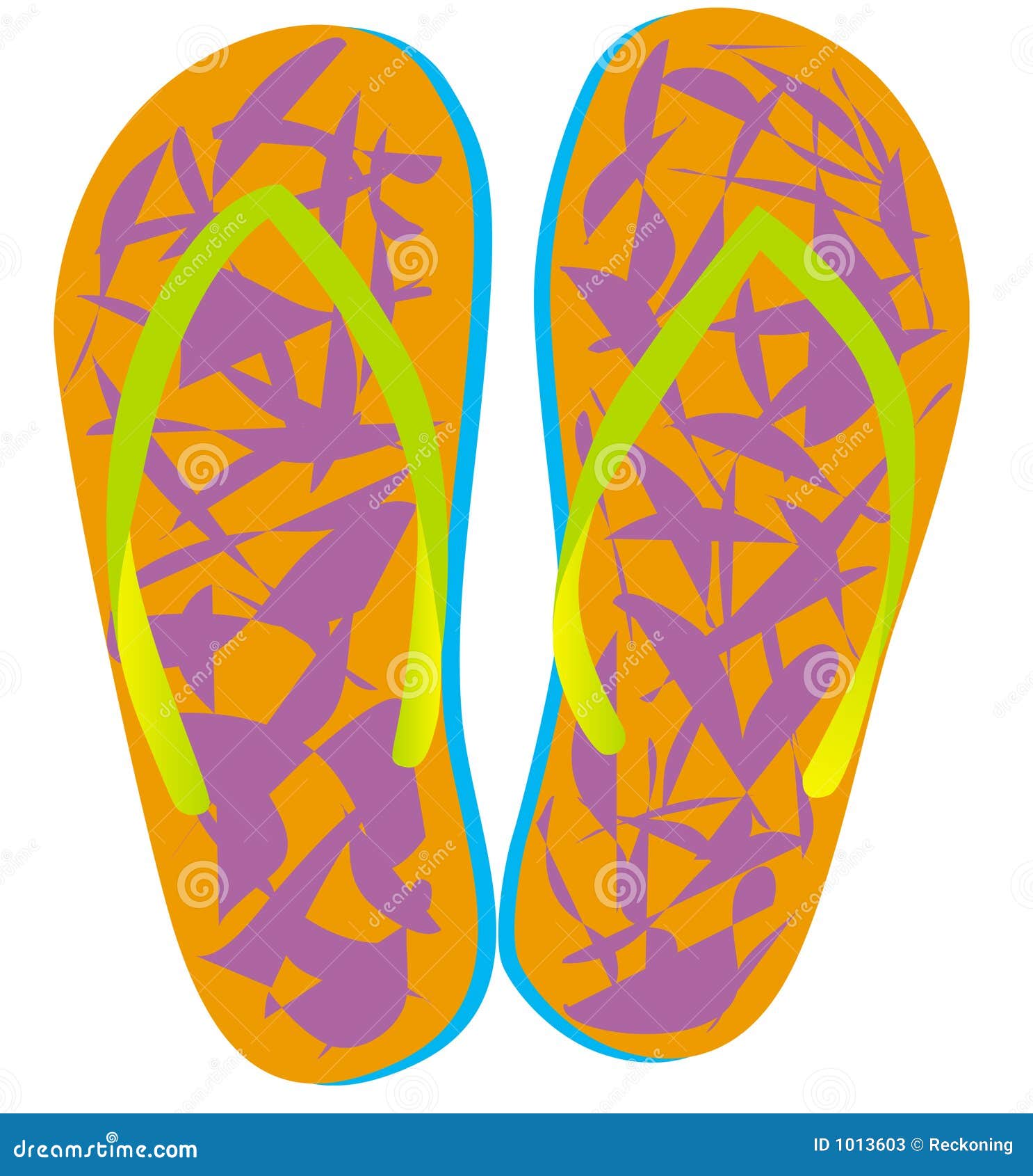 Sandals stock illustration. Illustration of colourful - 1013603