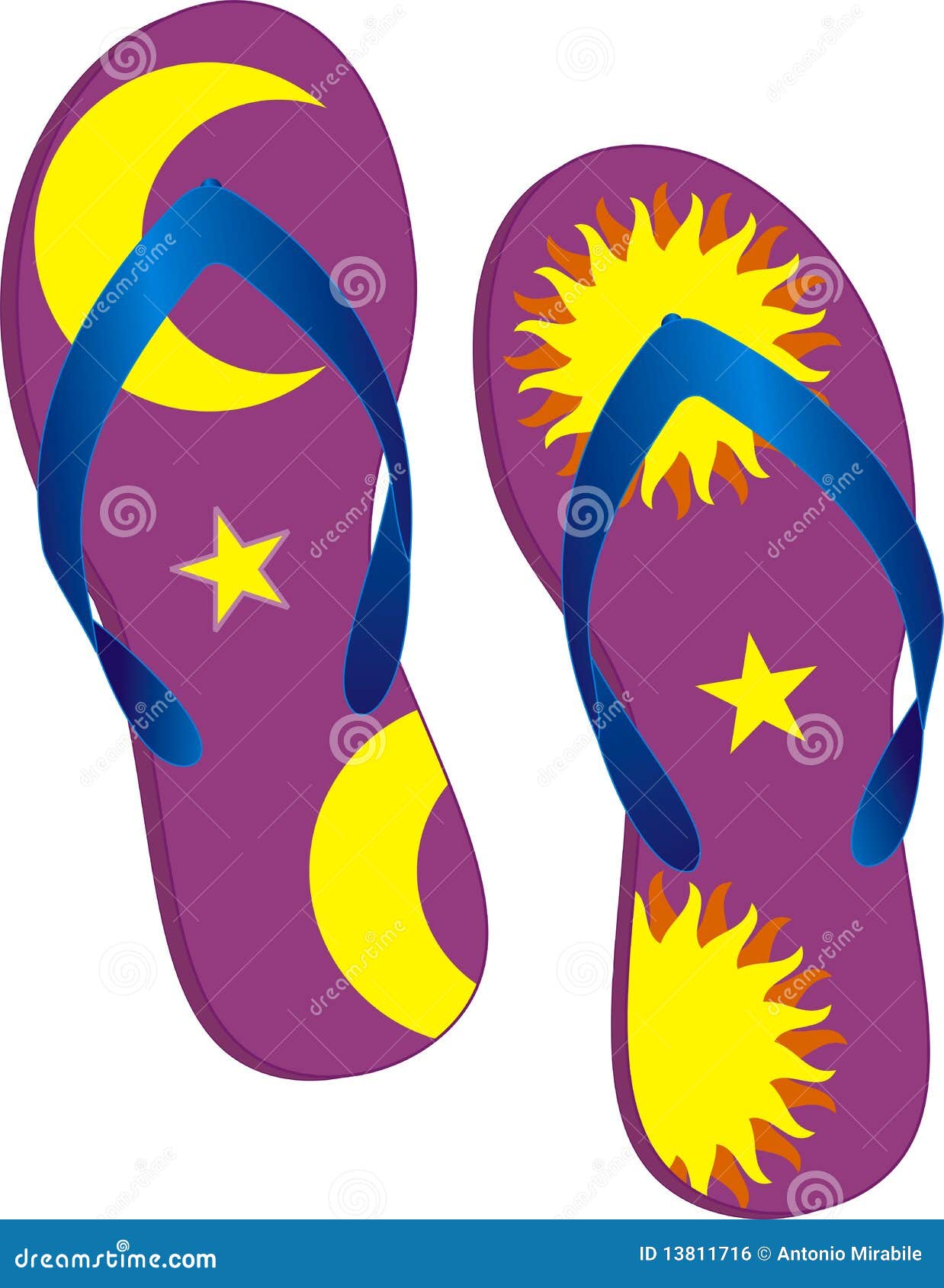 Sandals stock vector. Illustration of holiday, casual - 13811716