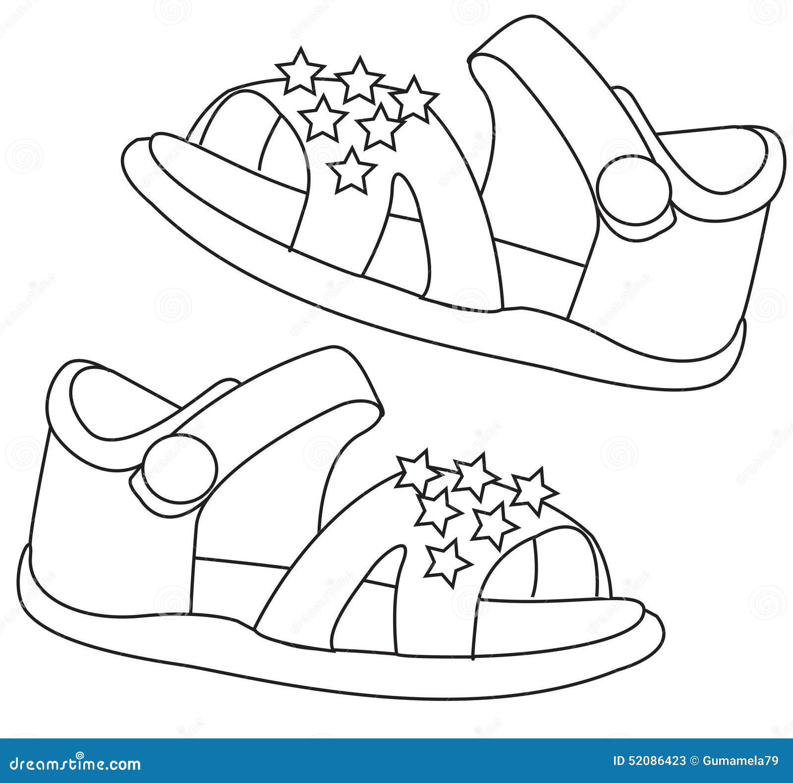 Flip Flop Sandles Coloring Pages