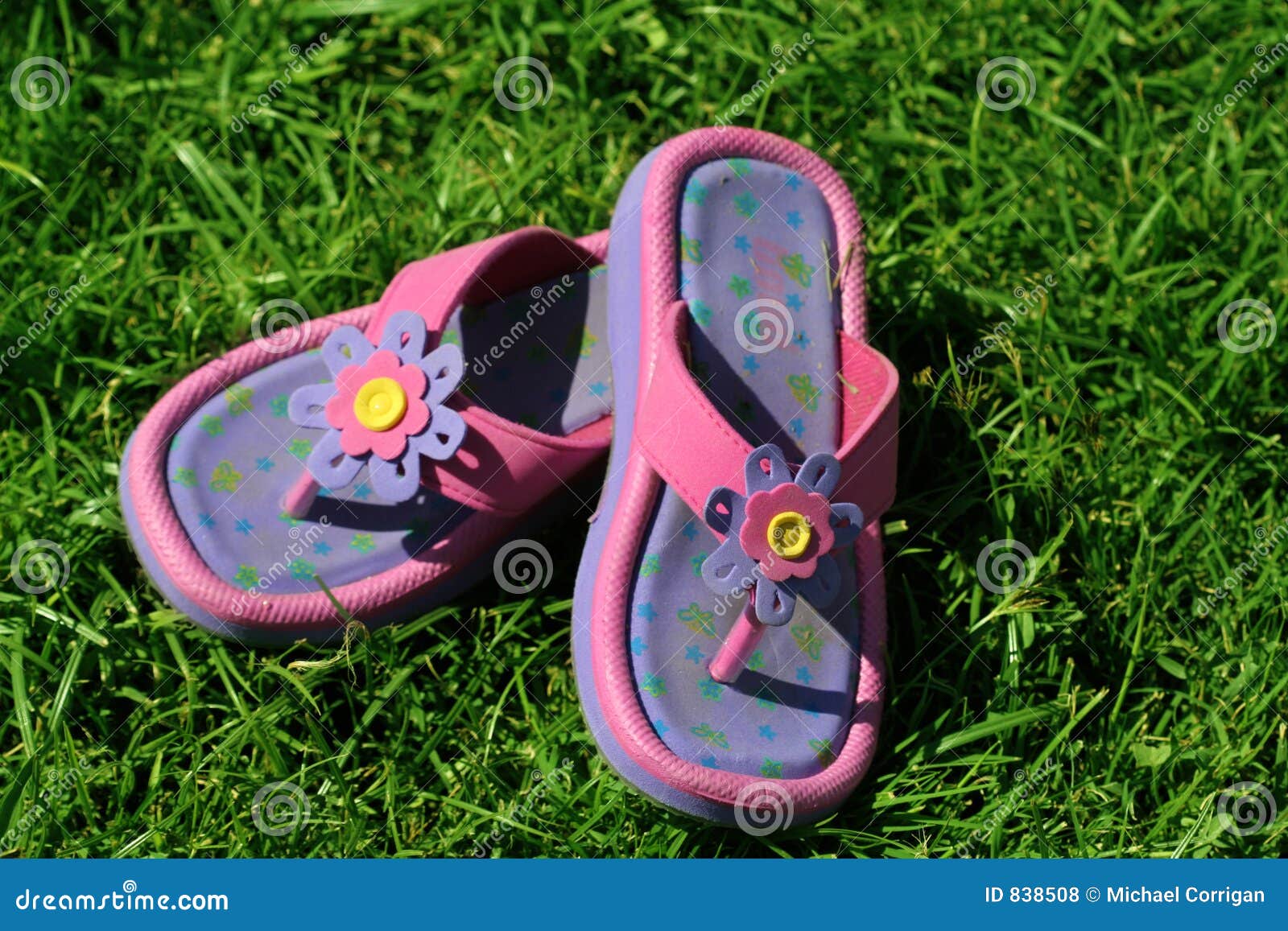 sandals in the grass