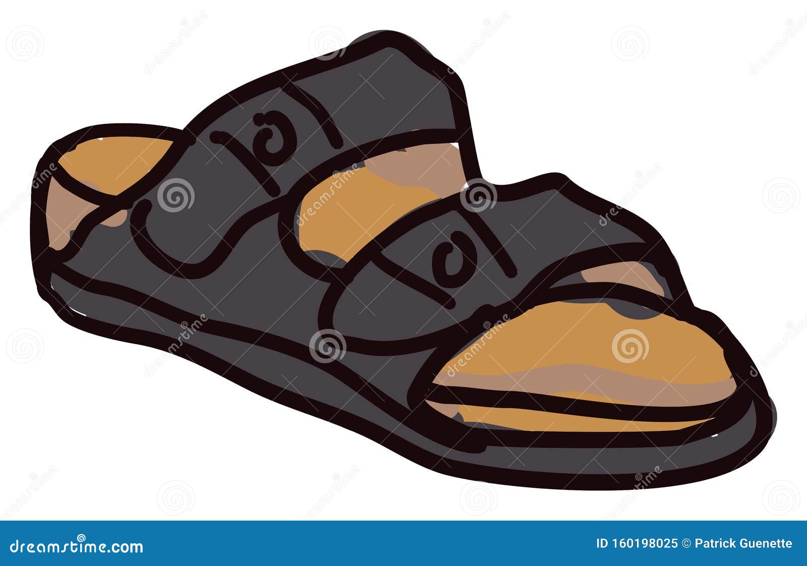 nap generation effort Sandals, Illustration, Vector Stock Vector - Illustration of female,  design: 160198025