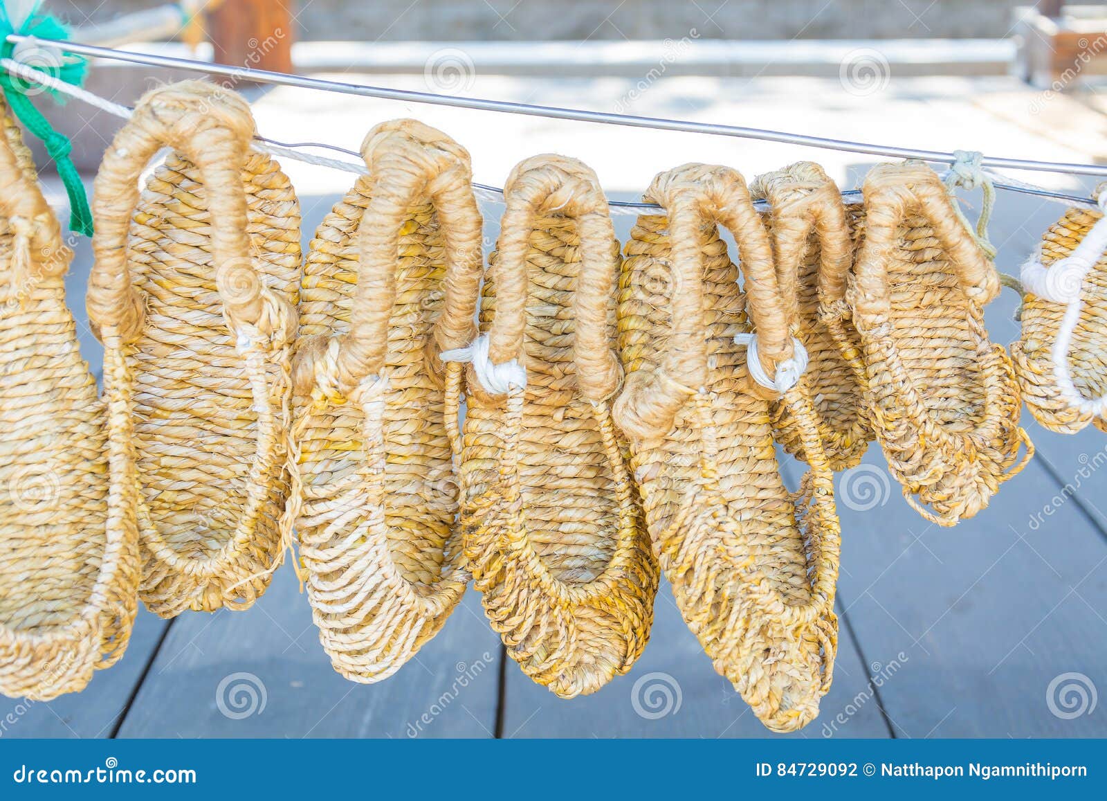 sandals made by hand, using sisal at namsangol hanok village, se