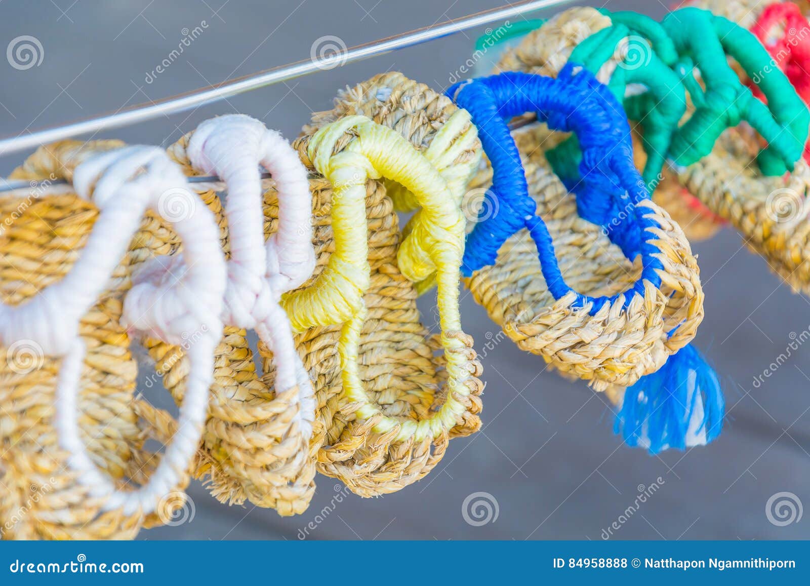 sandals made by hand, using sisal at namsangol hanok village, se