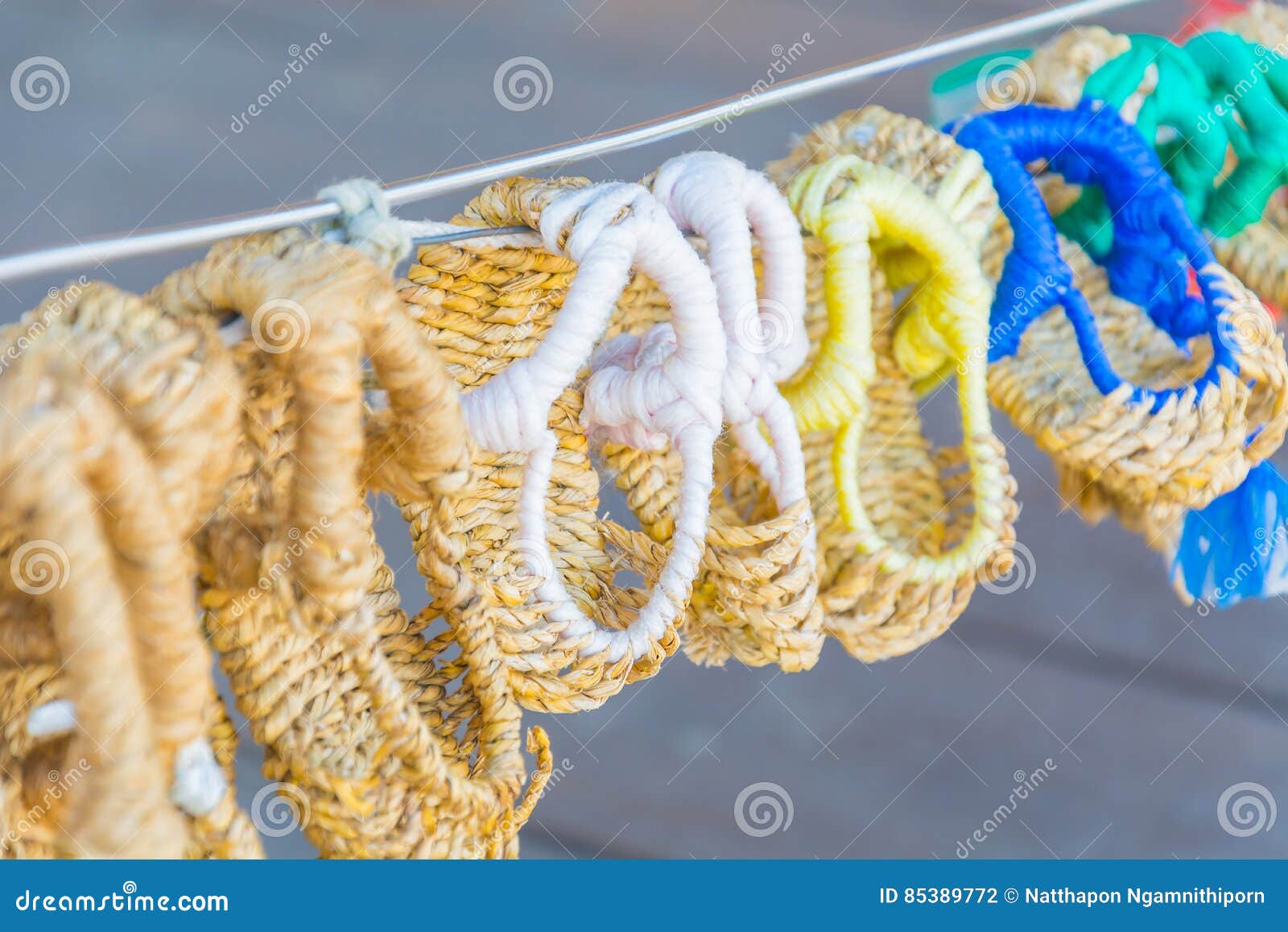 sandals made by hand, using sisal at namsangol hanok village, se