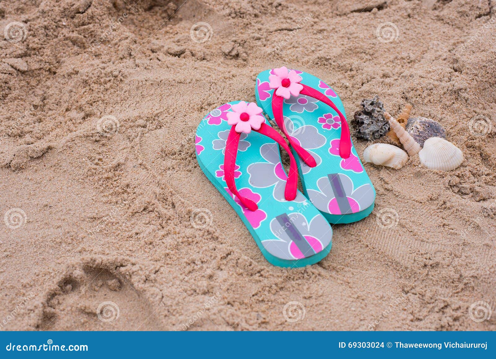 Sandals sand stock photo. Image of beach, vacation, travel - 69303024