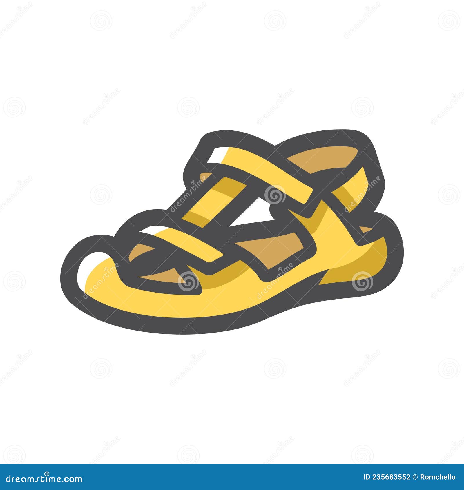 Sandals Summer Shoes Vector Icon Cartoon Illustration. Stock Vector ...