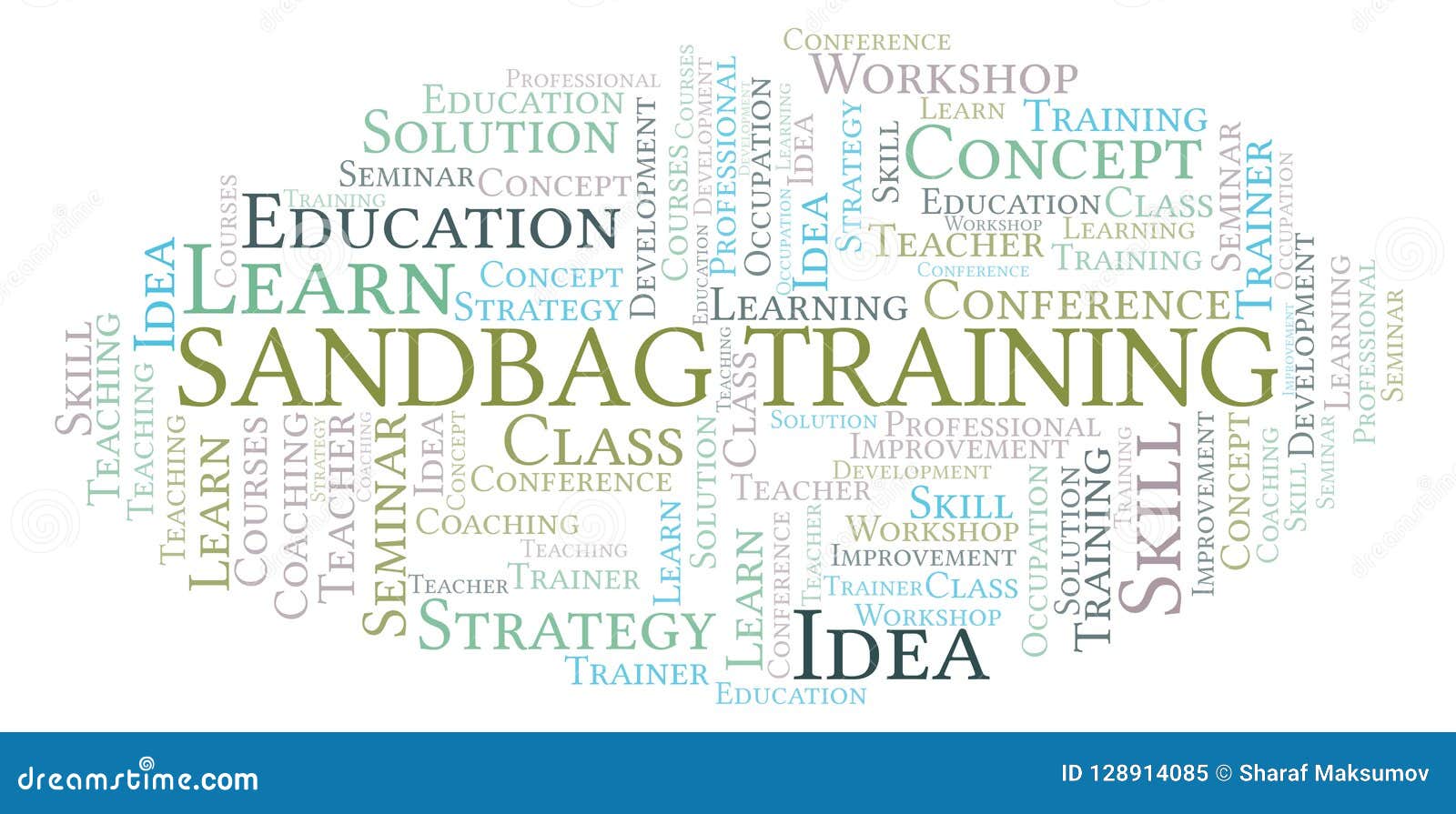 Sandbag Training Word Cloud. Stock Illustration Illustration of