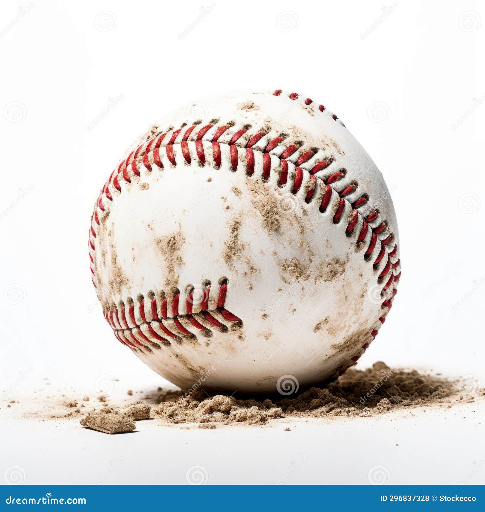 Messy Baseball on White Background Stock Illustration Illustration of