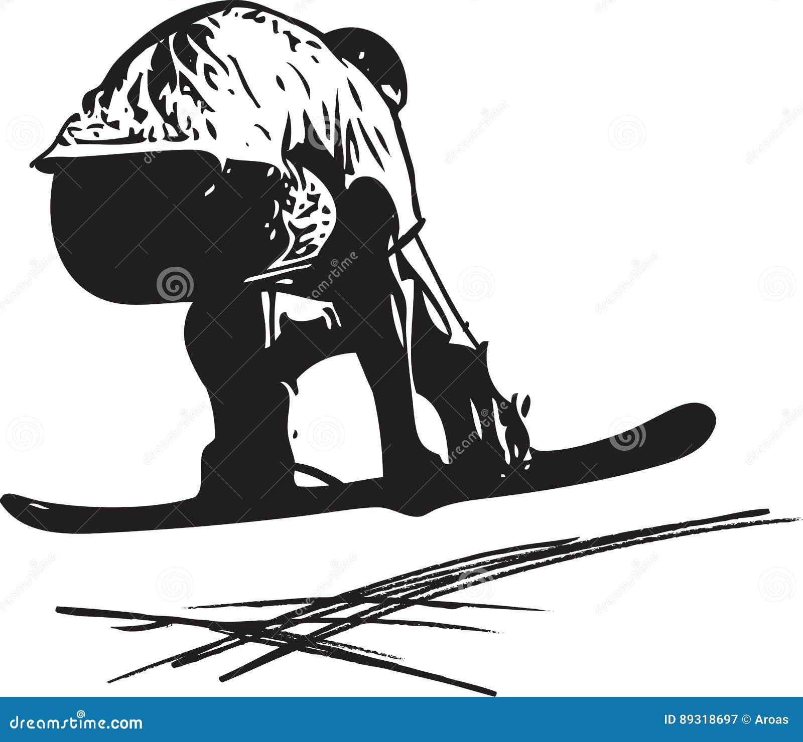 Sandboarding illustration stock vector. Illustration of heat 89318697