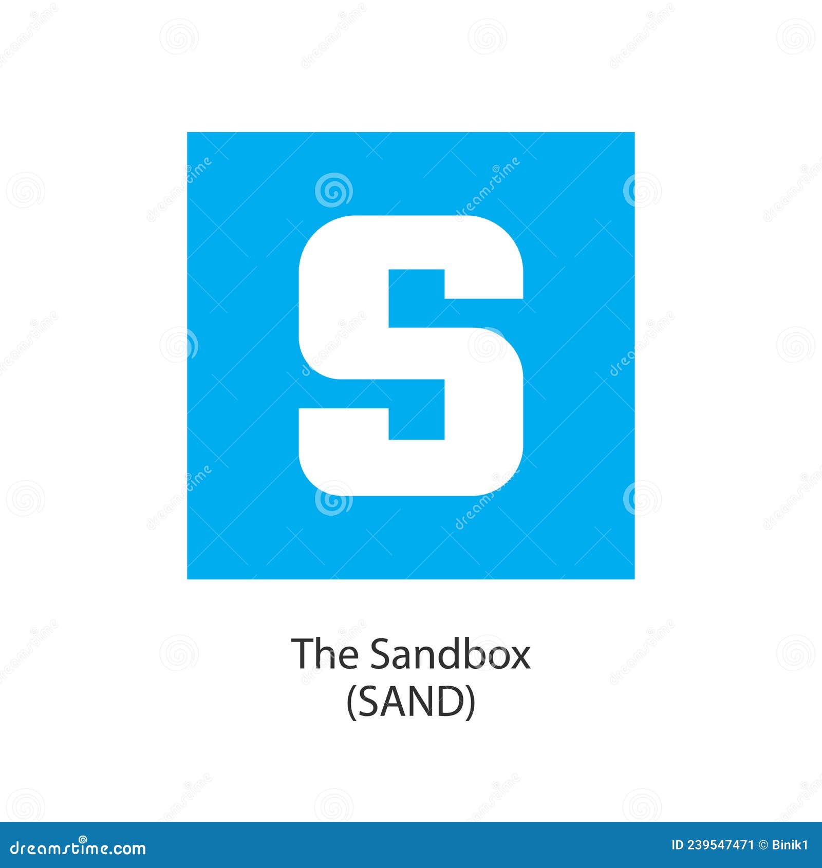 Sandbox Cryptocurrency Token Vector Logo Icon Isolated on White Background.  Stock Vector - Illustration of token, flat: 239547471