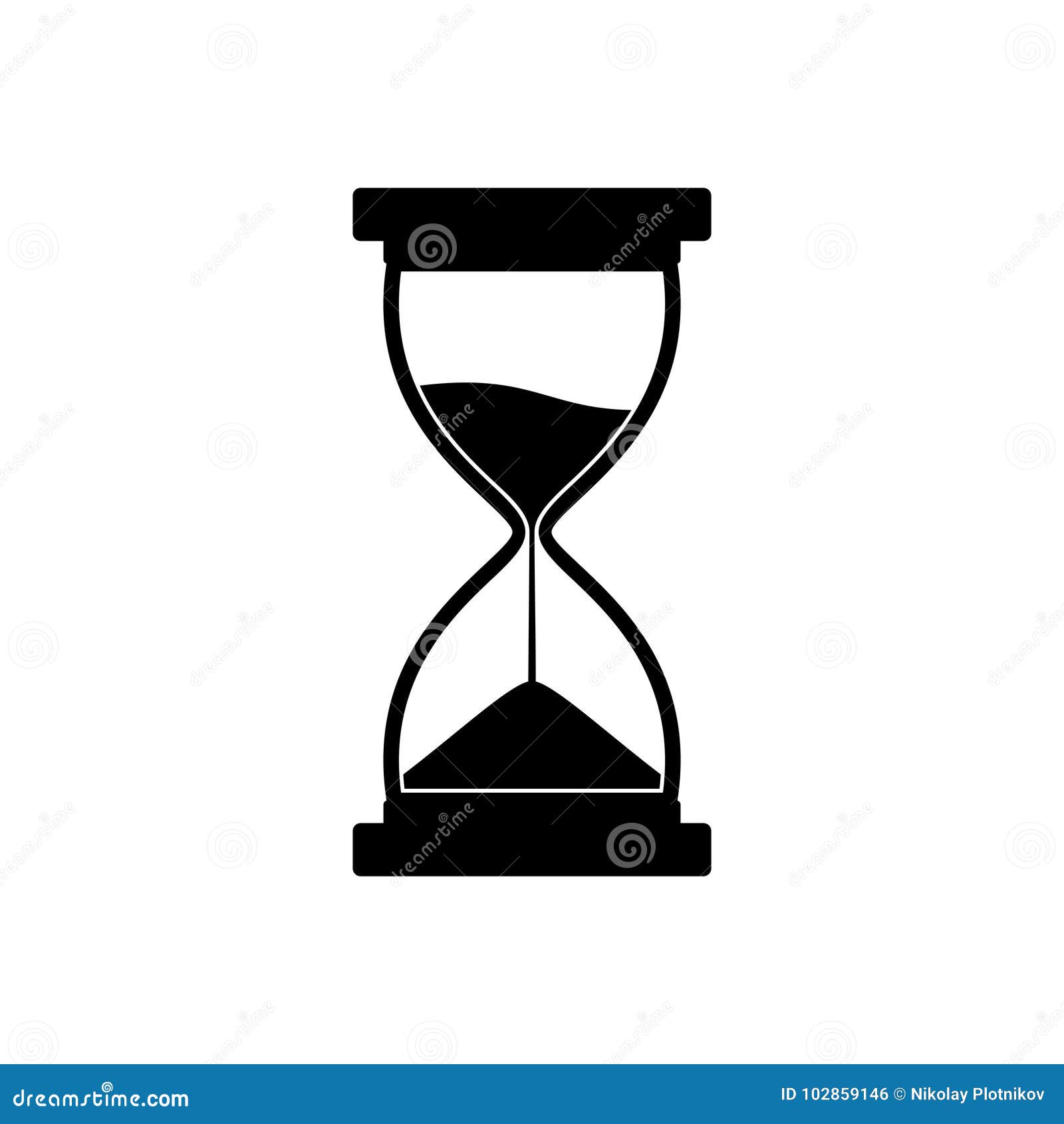 sandglass icon on white background. time hourglass. sandclock