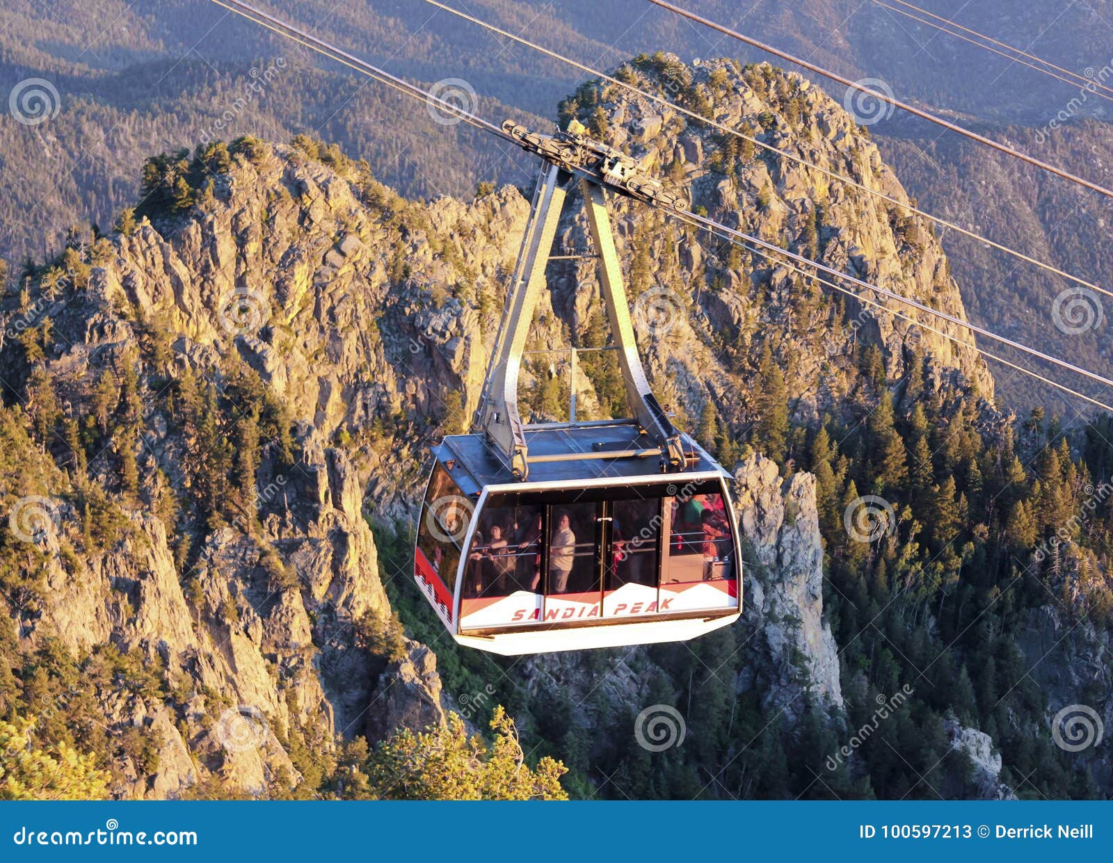 A Sandia Peak Aerial Tramway Uphill Tramcar Editorial Stock Photo