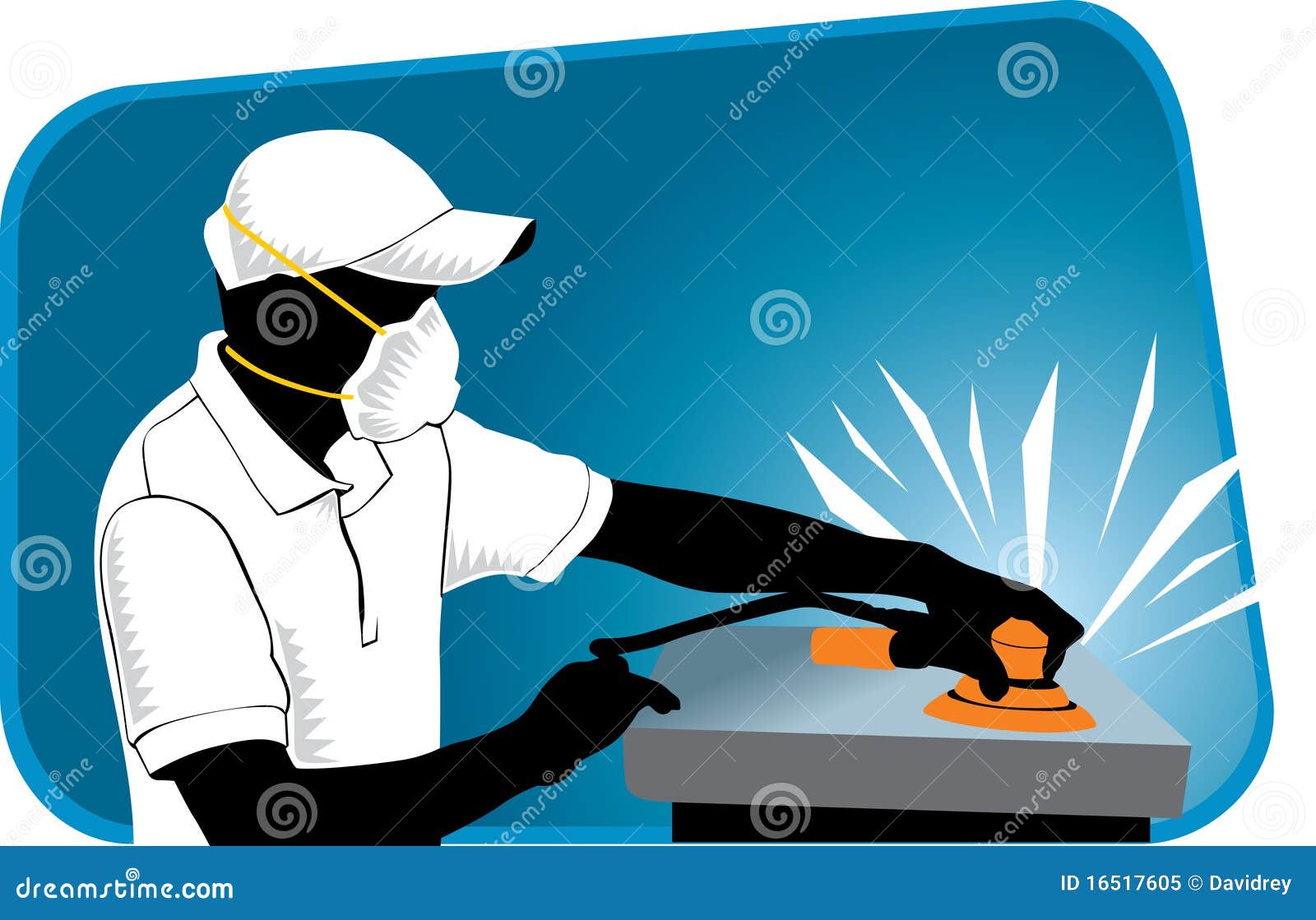 Sanding Cartoon Vector 16517605