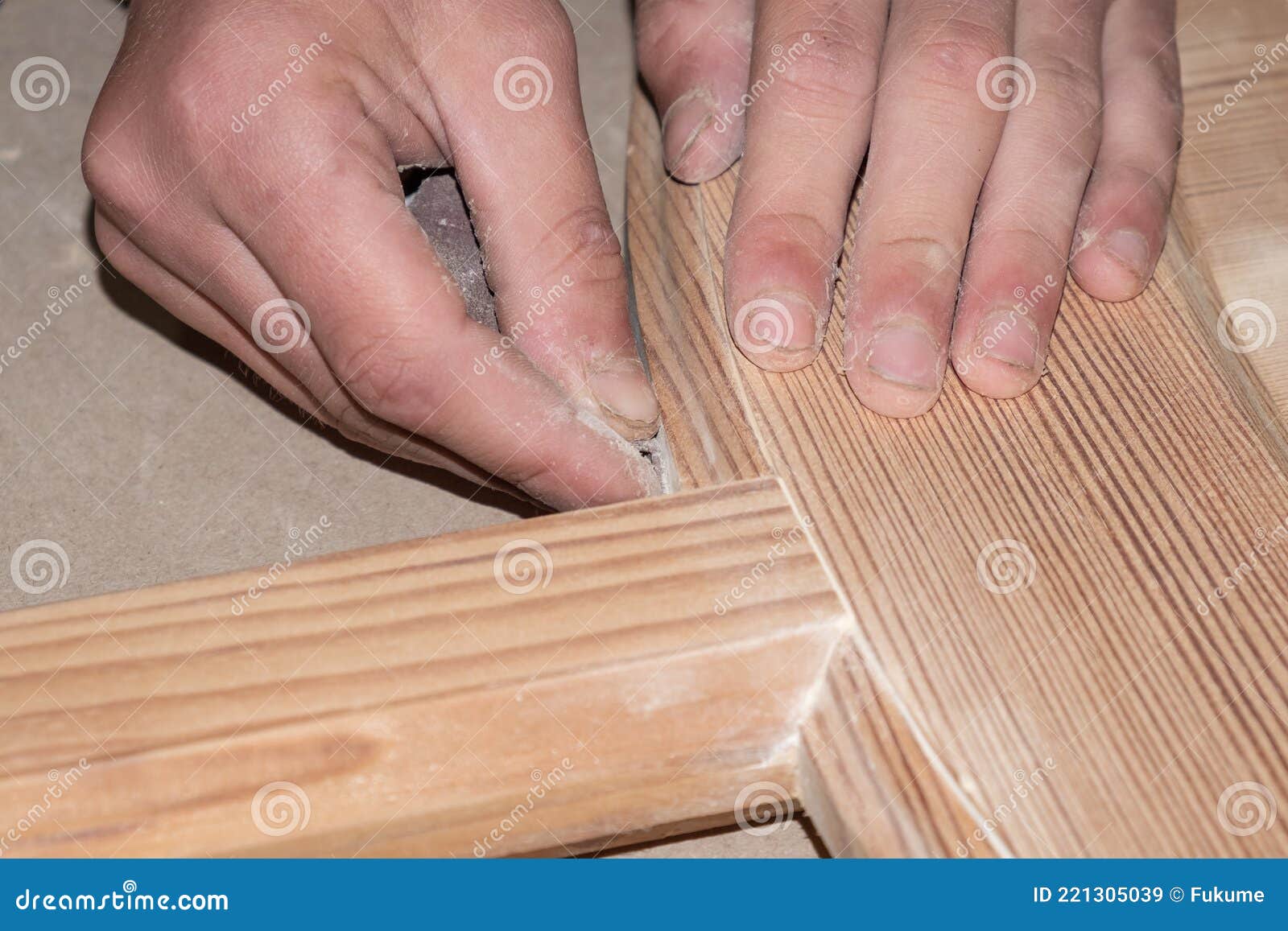 Sanding Doors with Sandpaper, Door Restoration Stock Image Image of decor, craft 221305039