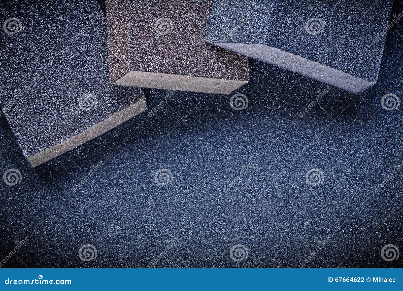 Sanding Sponges on Emery Paper Abrasive Tools Stock Photo Image of