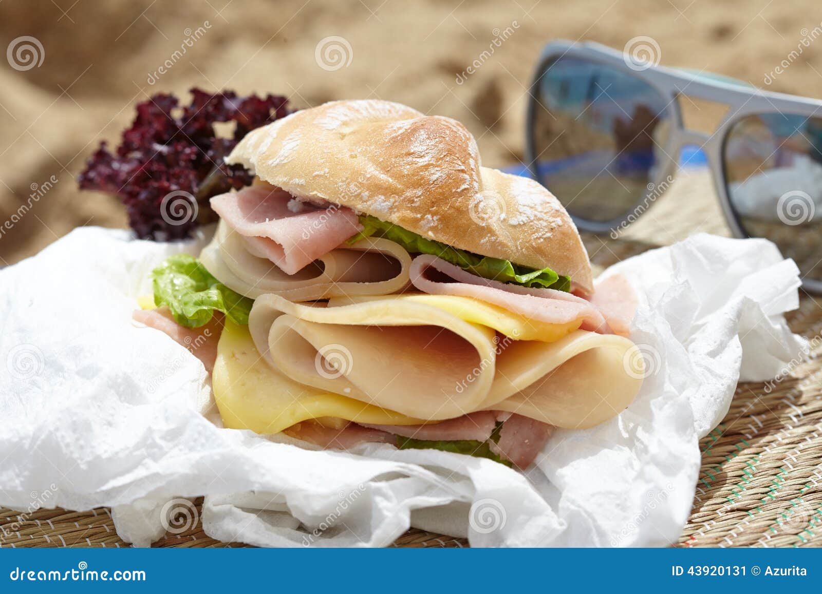 Sandwich on a beach stock image. Image of sandwich, assorted 43920131