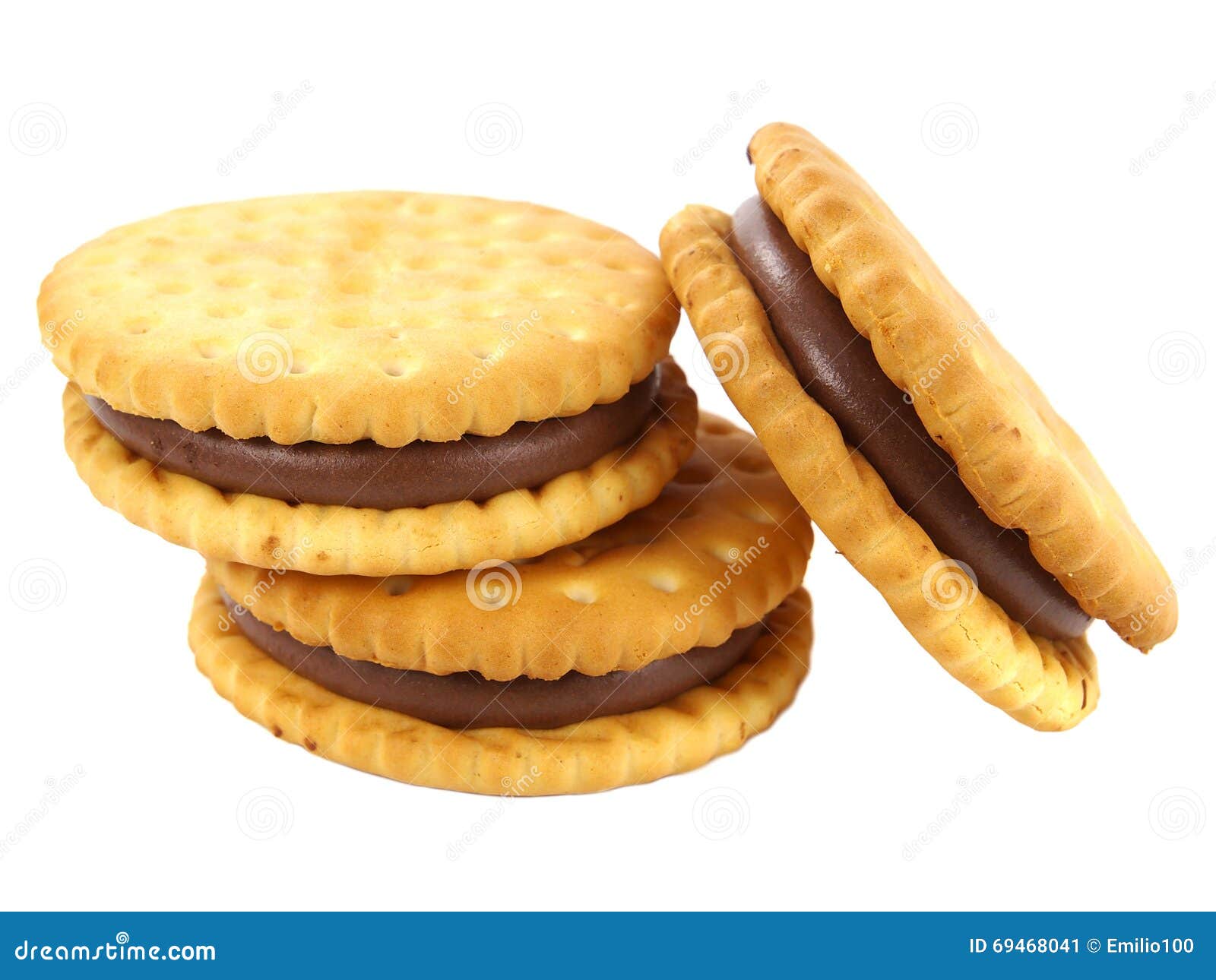 Sandwich Biscuits, Filled with Cocoa Cream Stock Image Image of