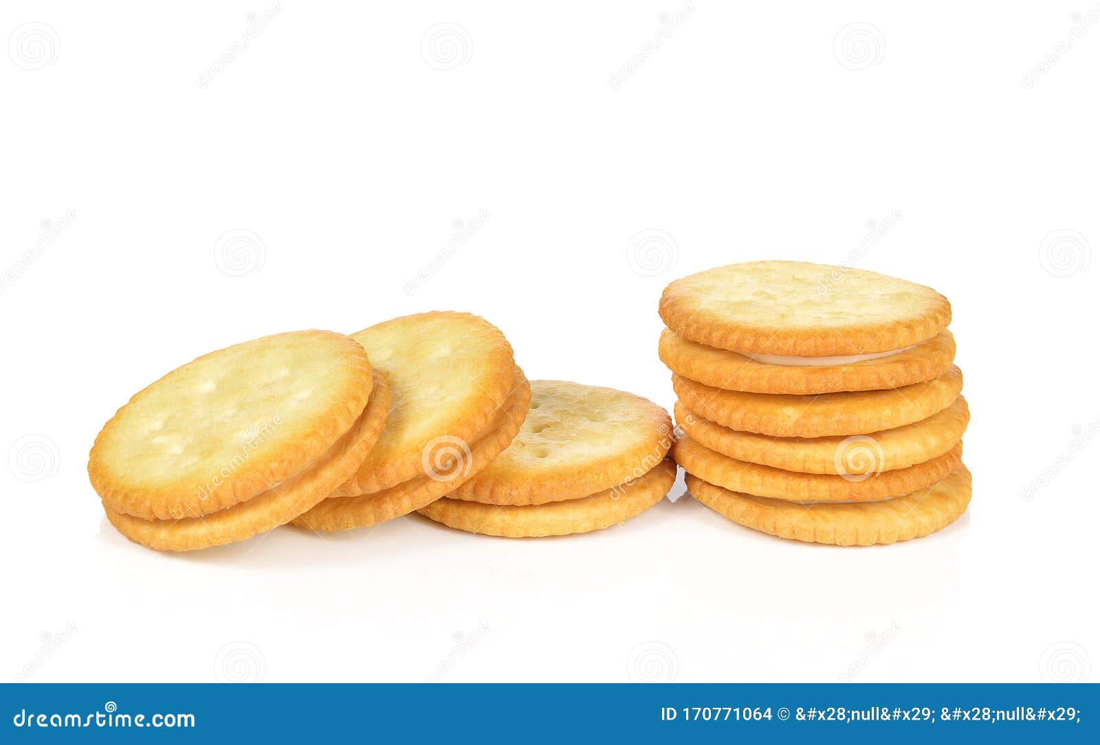 Sandwich Biscuits on a White Background. Stock Photo Image of brown, delicious 170771064