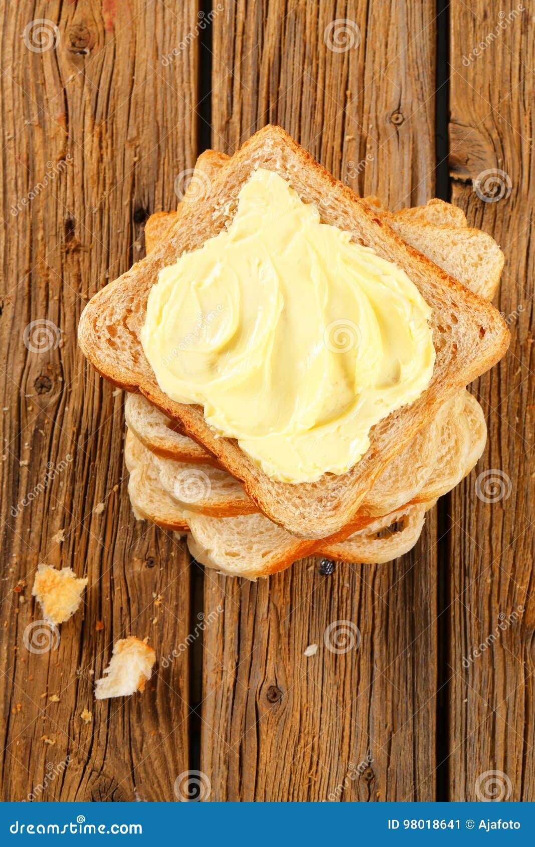 Sandwich bread with butter stock image. Image of slices 98018641