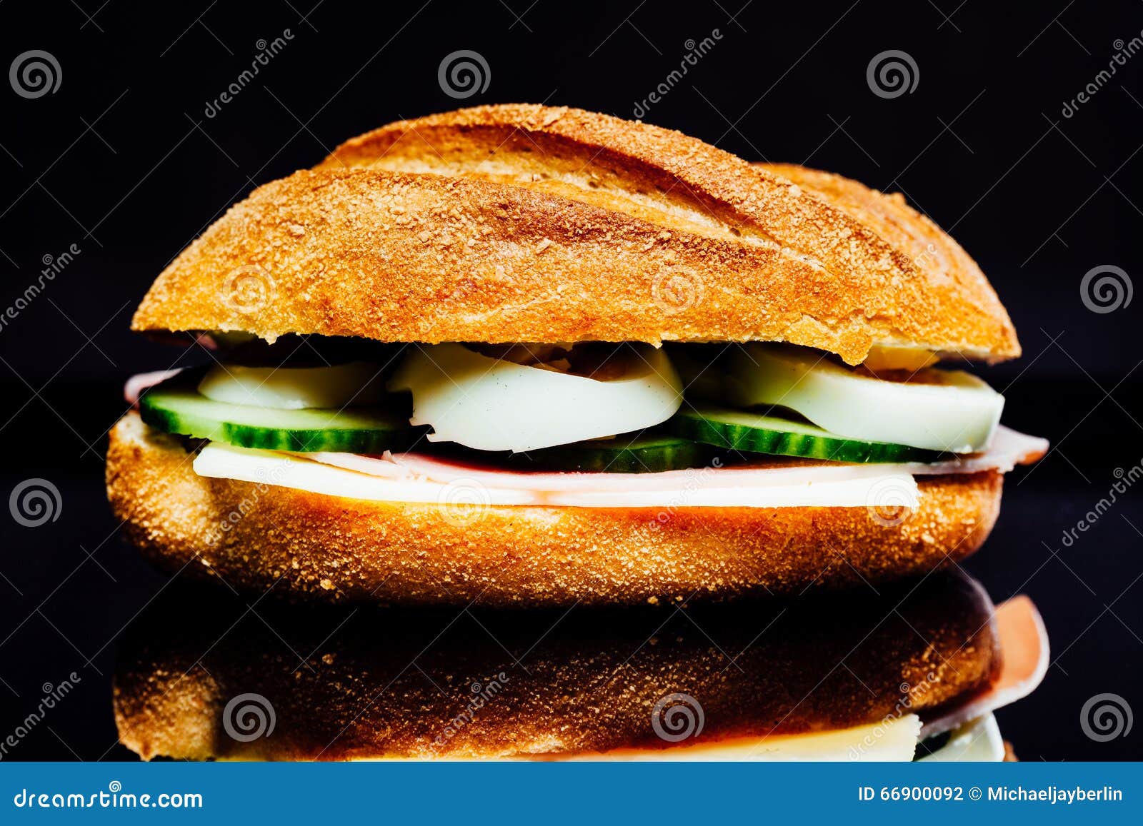 Sandwich Bread Roll with Ham, Cheese, Cucumber, Egg Stock Photo Image of eggs, potato 66900092