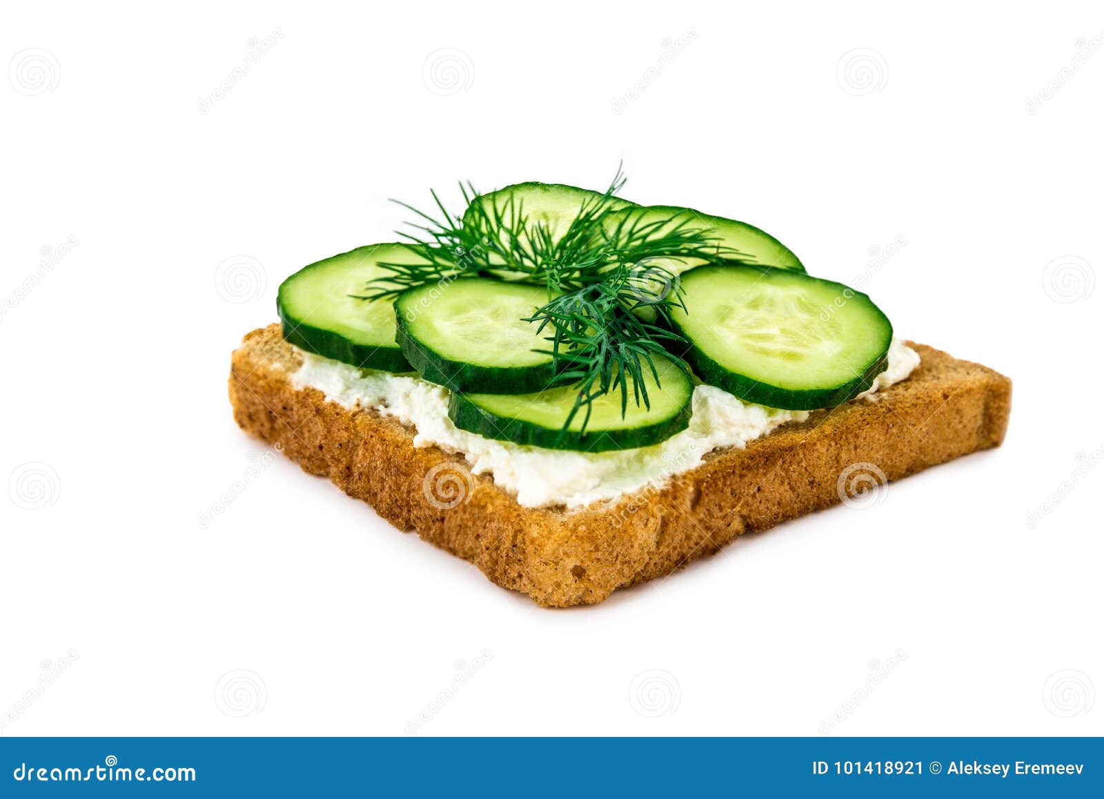 Sandwich with Cheese, Cucumbers, Isolated on White Background Stock ...