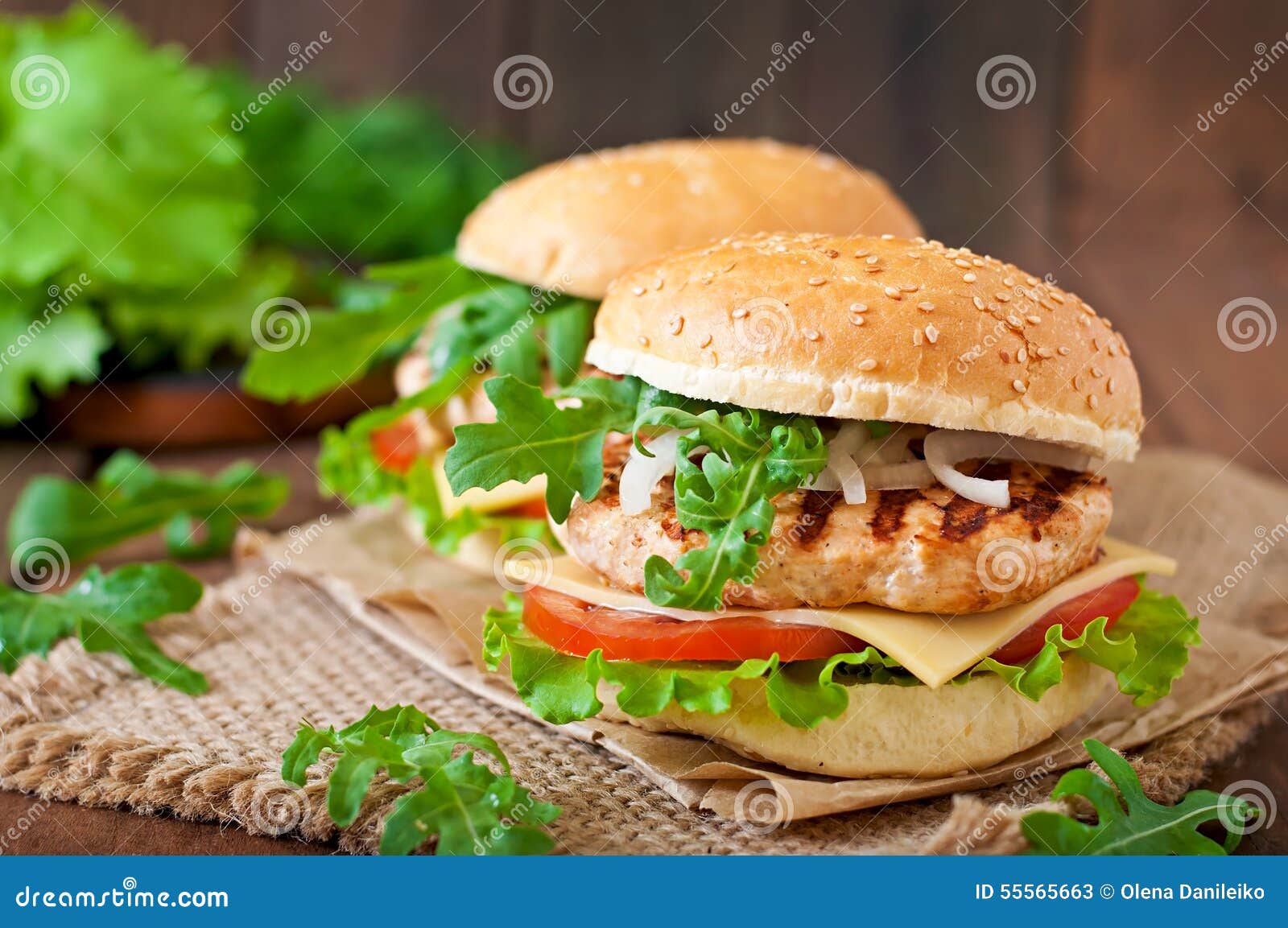 Sandwich with chicken stock image. Image of cheese, lettuce 55565663