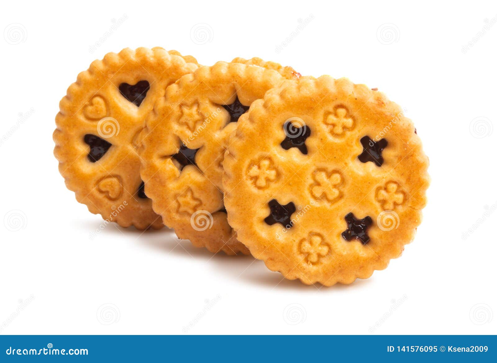 Sandwich cookie isolated stock image. Image of white 141576095