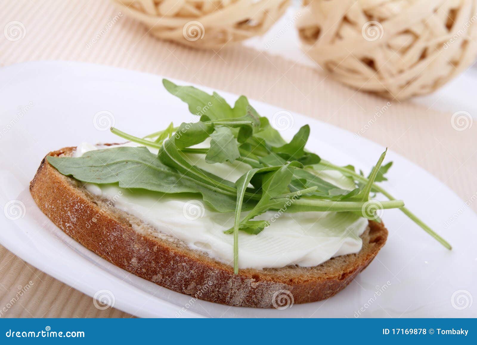 Sandwich with Cottage Cheese Stock Photo Image of food, cheese 17169878