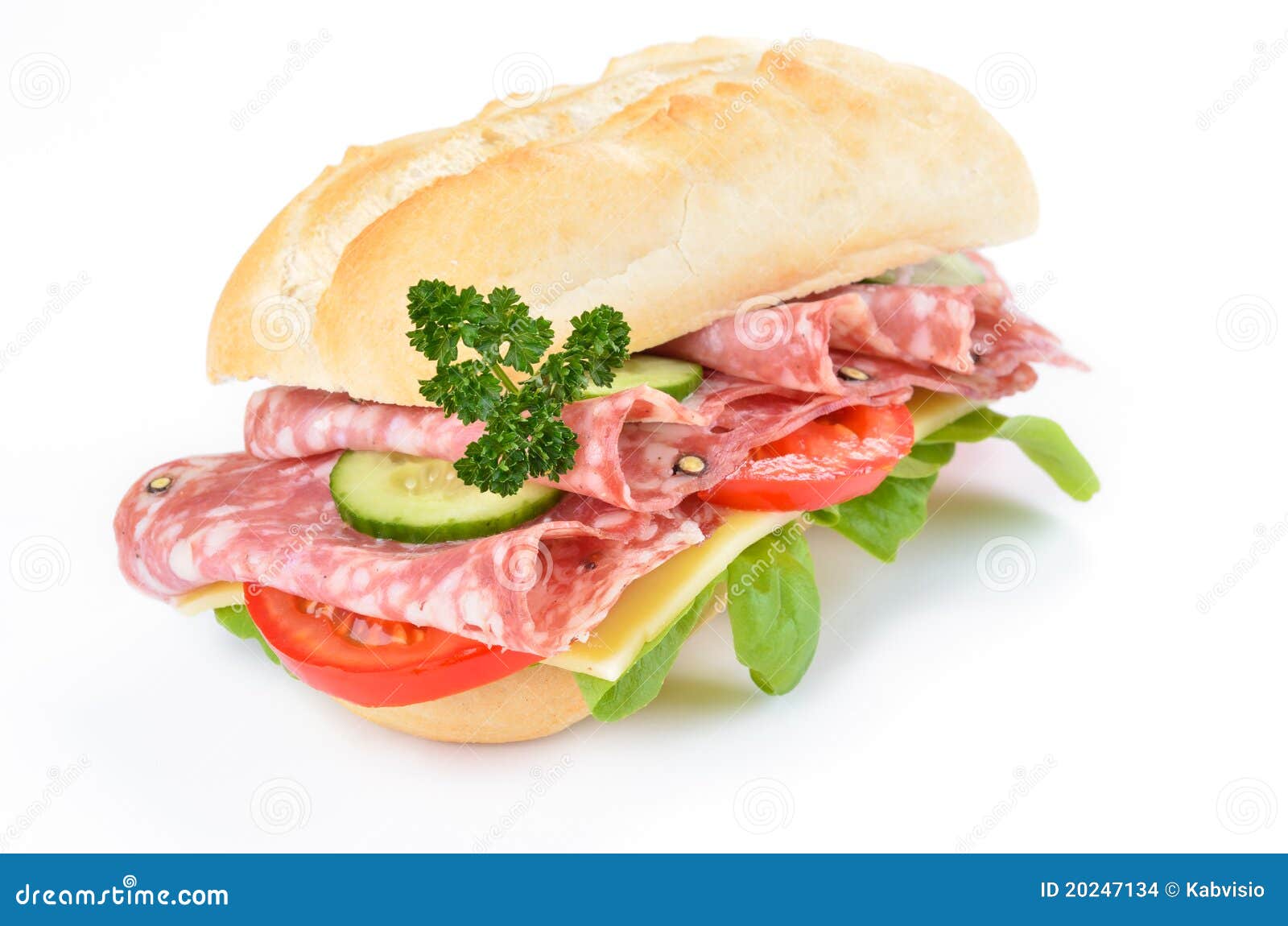 Sandwich with Delicious Italian Salami Stock Photo Image of salami