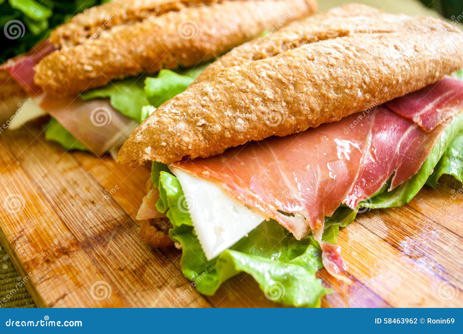 sandwich with ham bocadillo