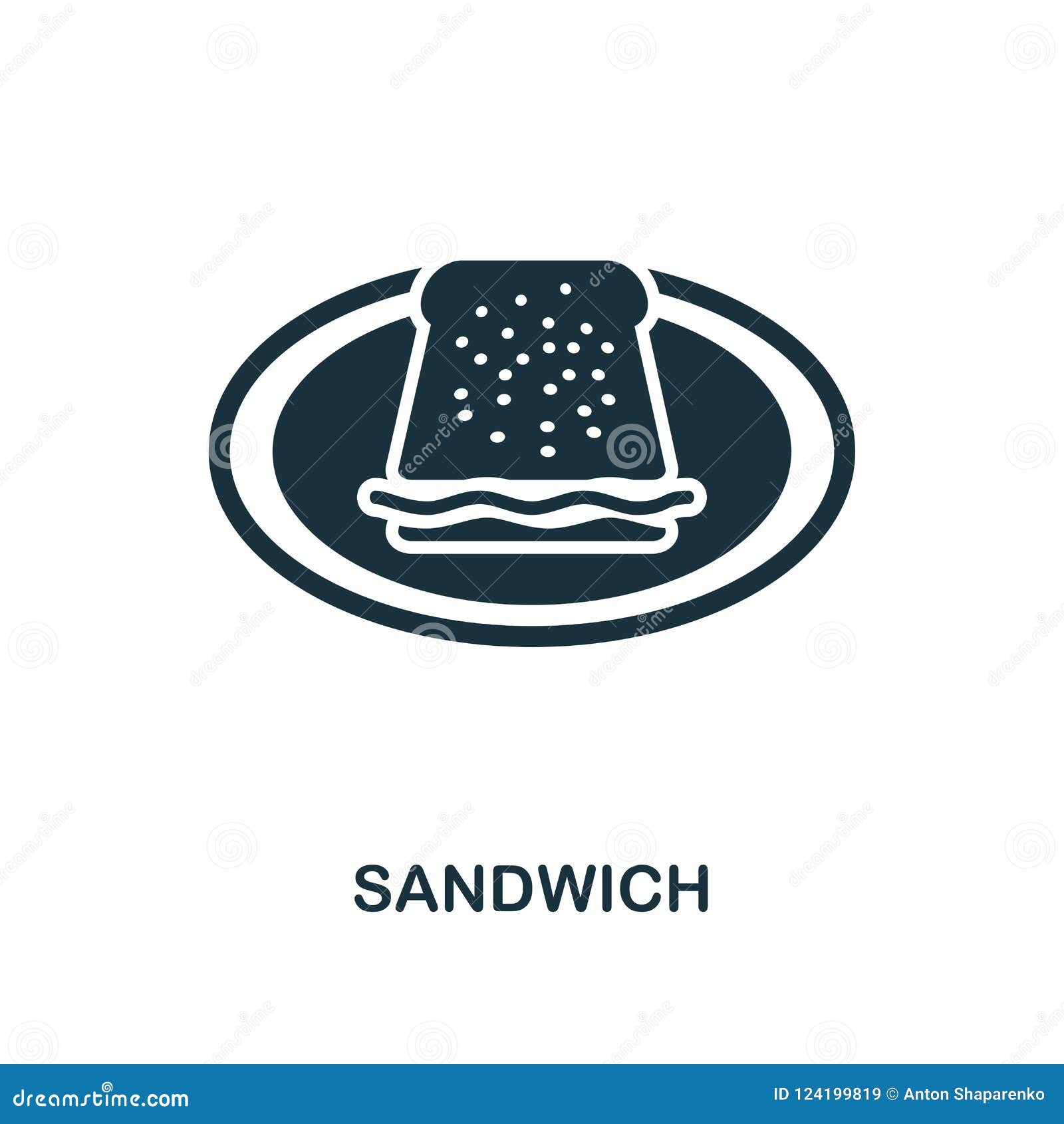Sandwich Icon. Monochrome Style Icon Design From Meal Icon Collection