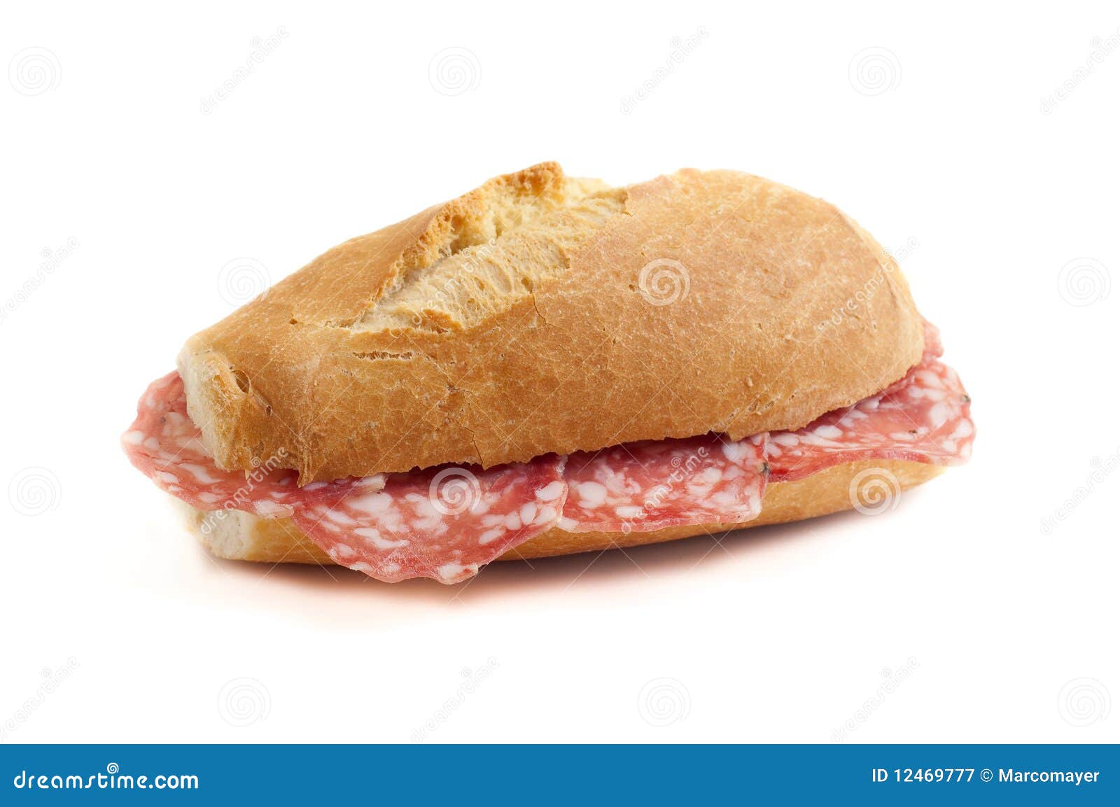 Sandwich with Italian Salami Stock Image Image of breakfast, baker 12469777