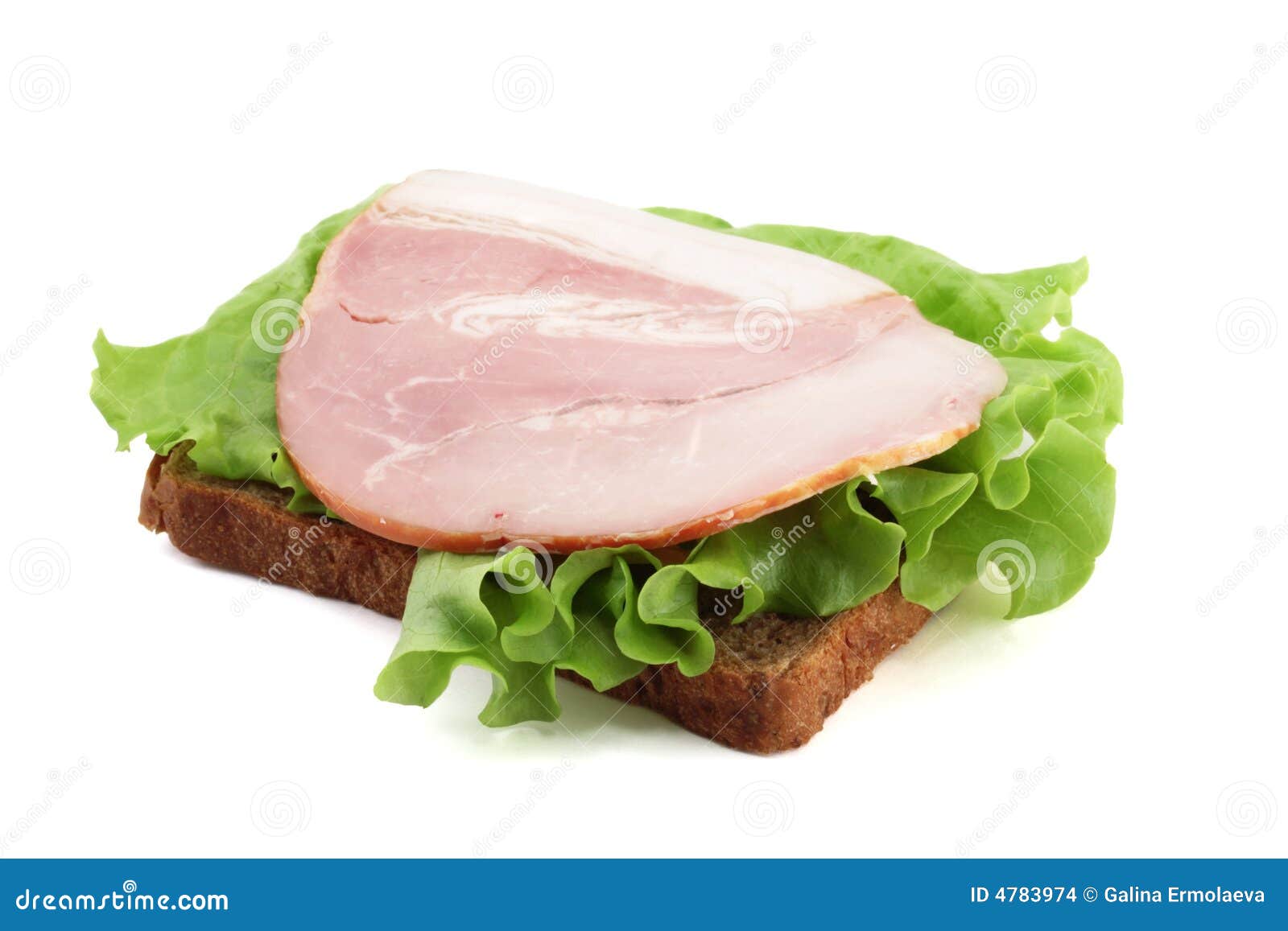 Sandwich with Lettuce and Ham Stock Photo Image of freshness, healthy