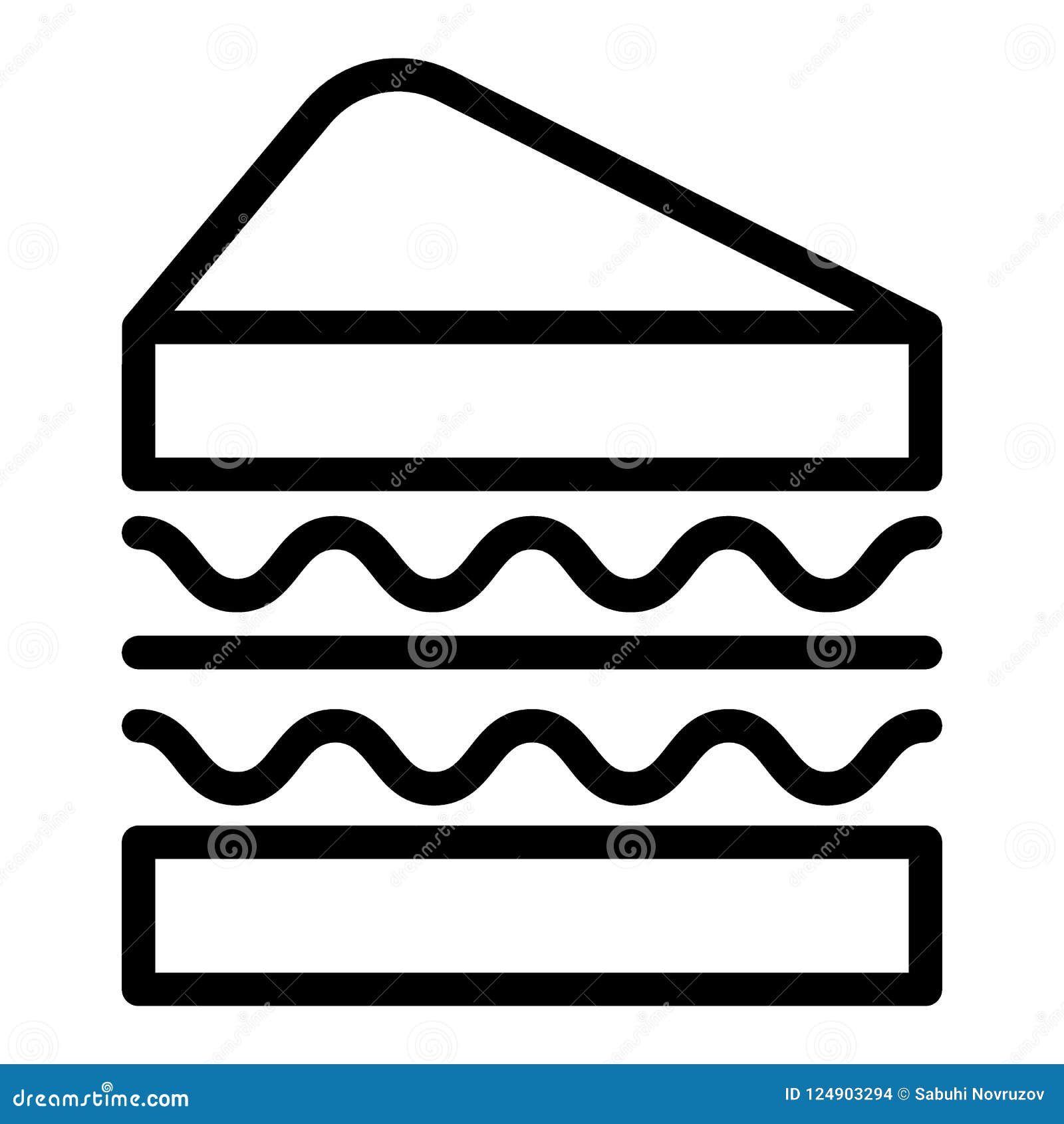 sandwich line icon. snack    on white. burger outline style , ed for web and app