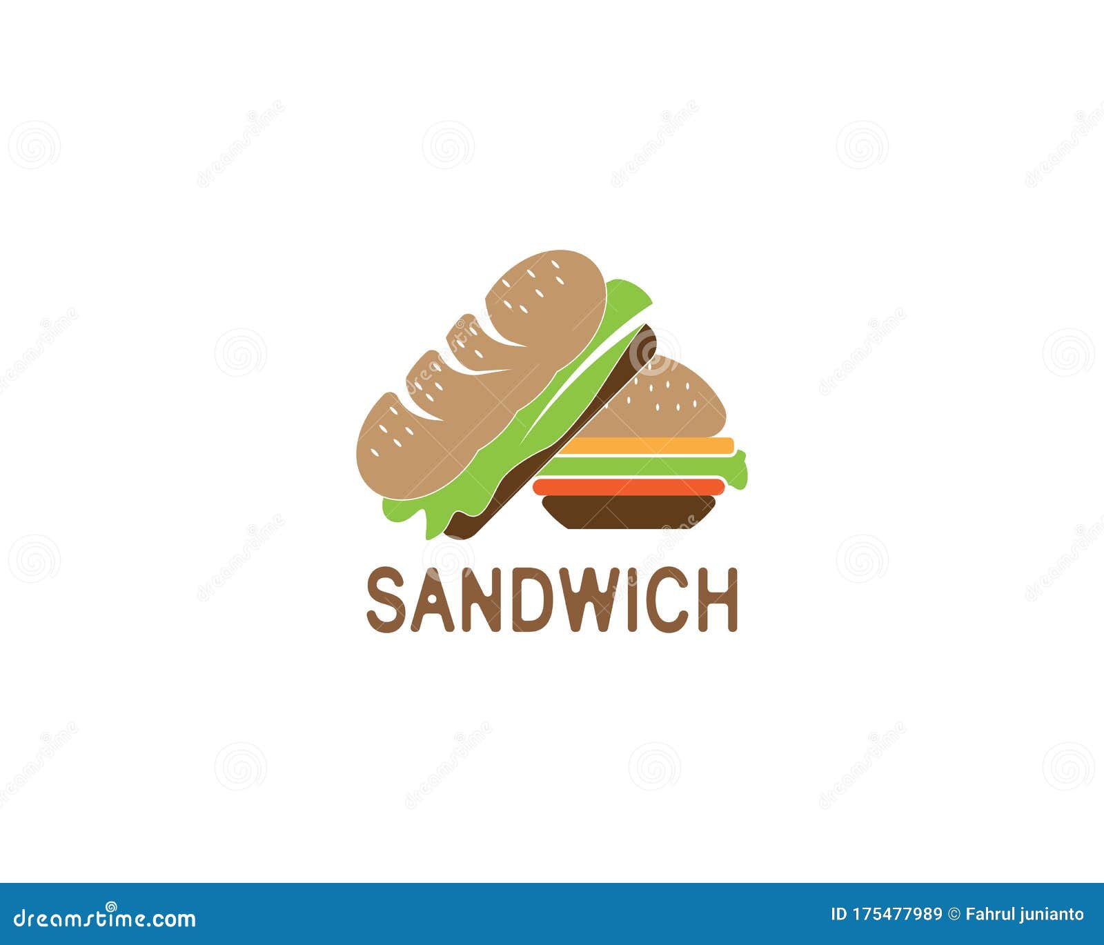 Sandwich Logo Design Vector Illustration Stock Vector Illustration of