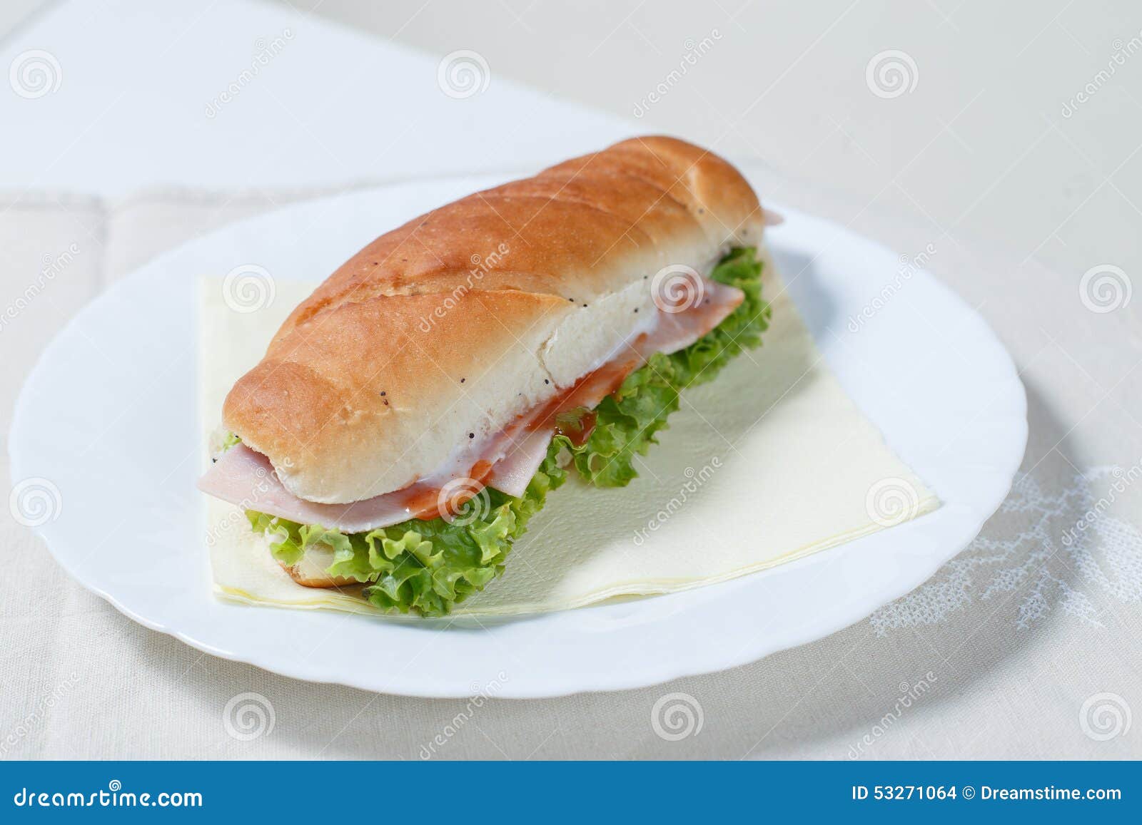 Sandwich stock photo. Image of flour, meal, pastrami 53271064