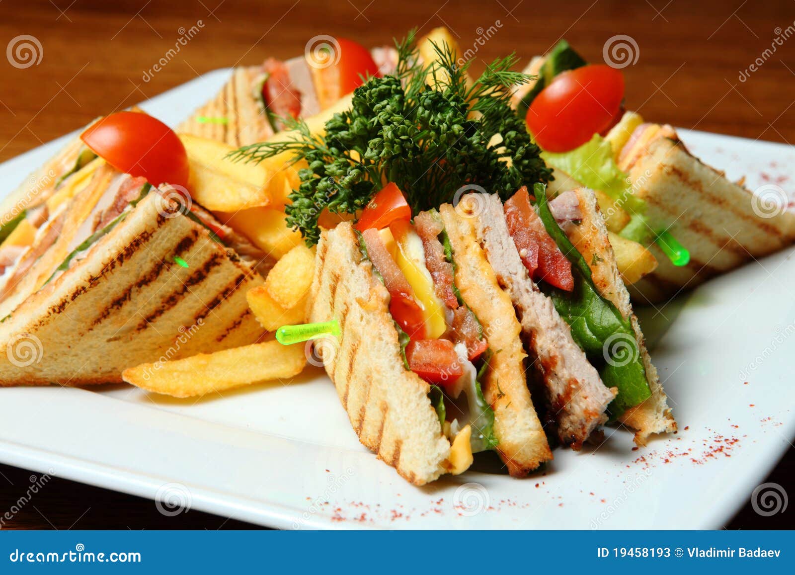 Sandwich on a Plate stock image. Image of breakfast, object 19458193