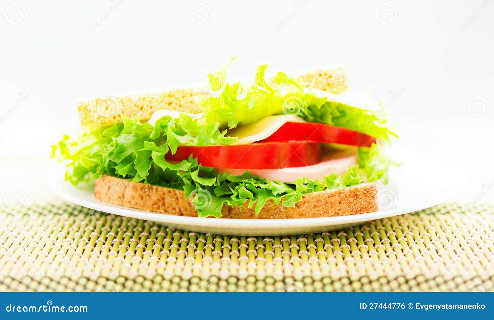 Sandwich on a plate stock photo. Image of diet, nutrition 27444776
