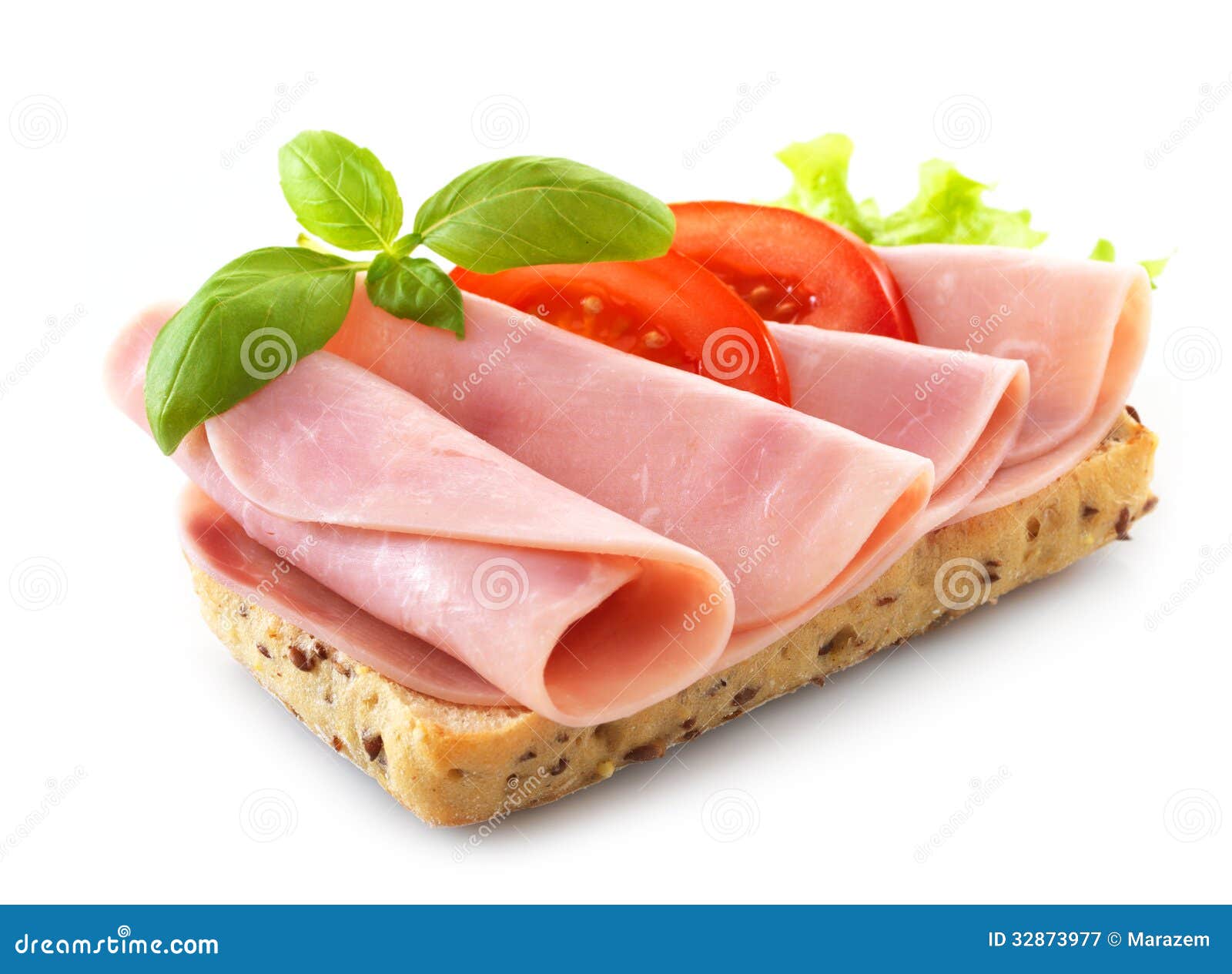 Sandwich with pork ham stock image. Image of closeup 32873977