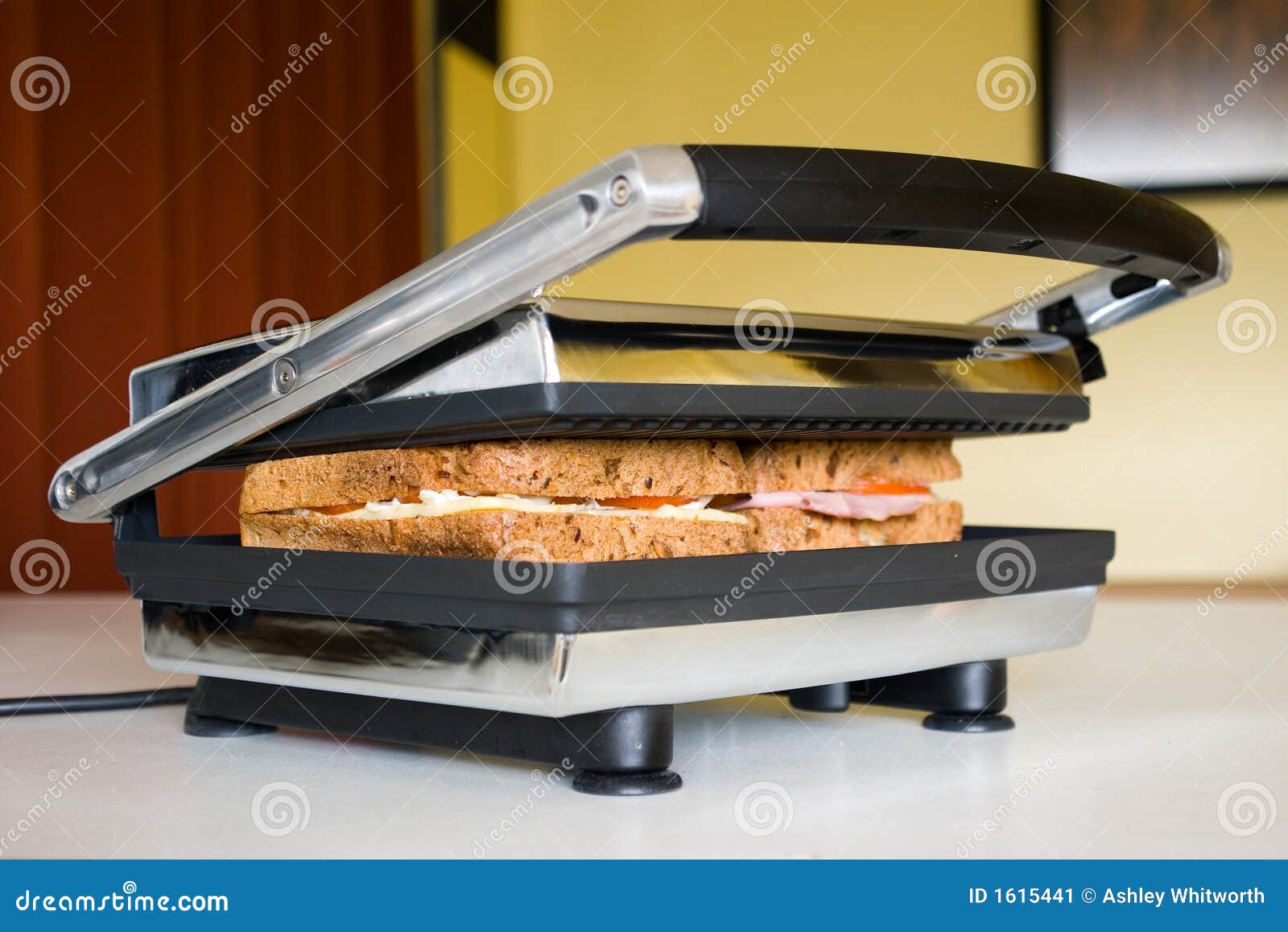 Sandwich press stock image. Image of foccacia, prepare 1615441