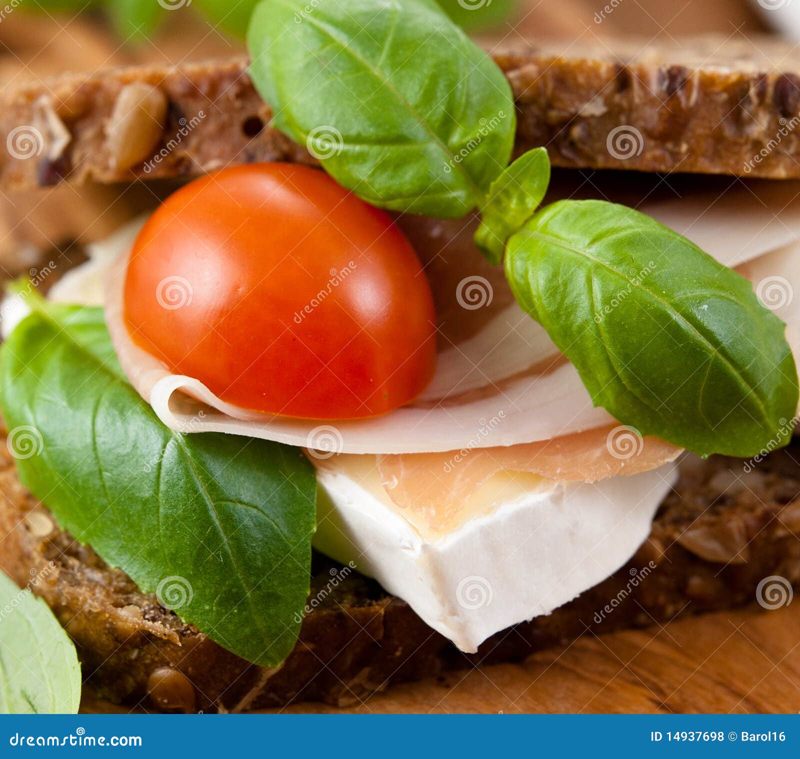 Sandwich with Prosciutto and Brie Stock Photo Image of cuisine, close