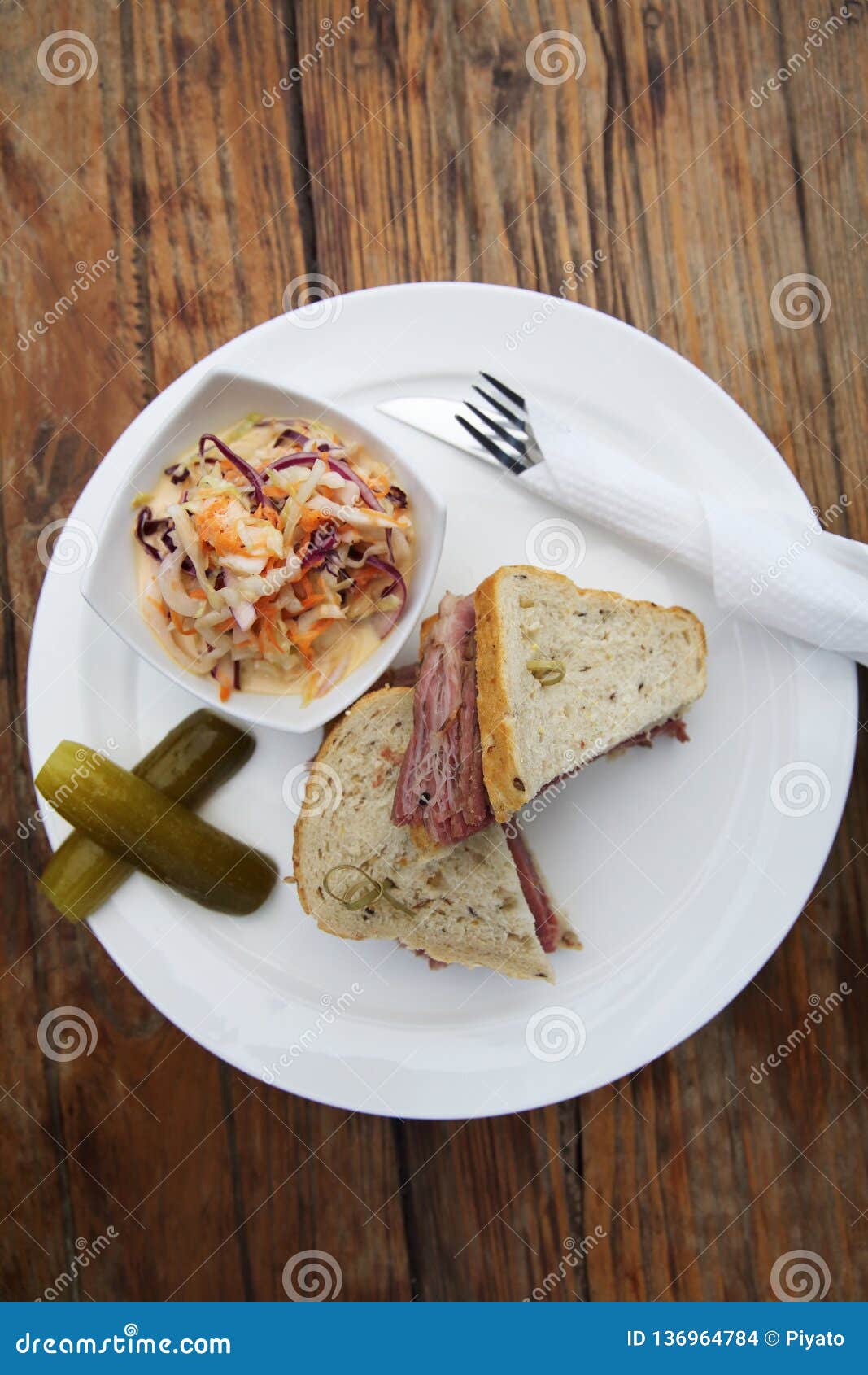 Sandwich with Roast Beef Pastrami Stock Photo Image of food, object