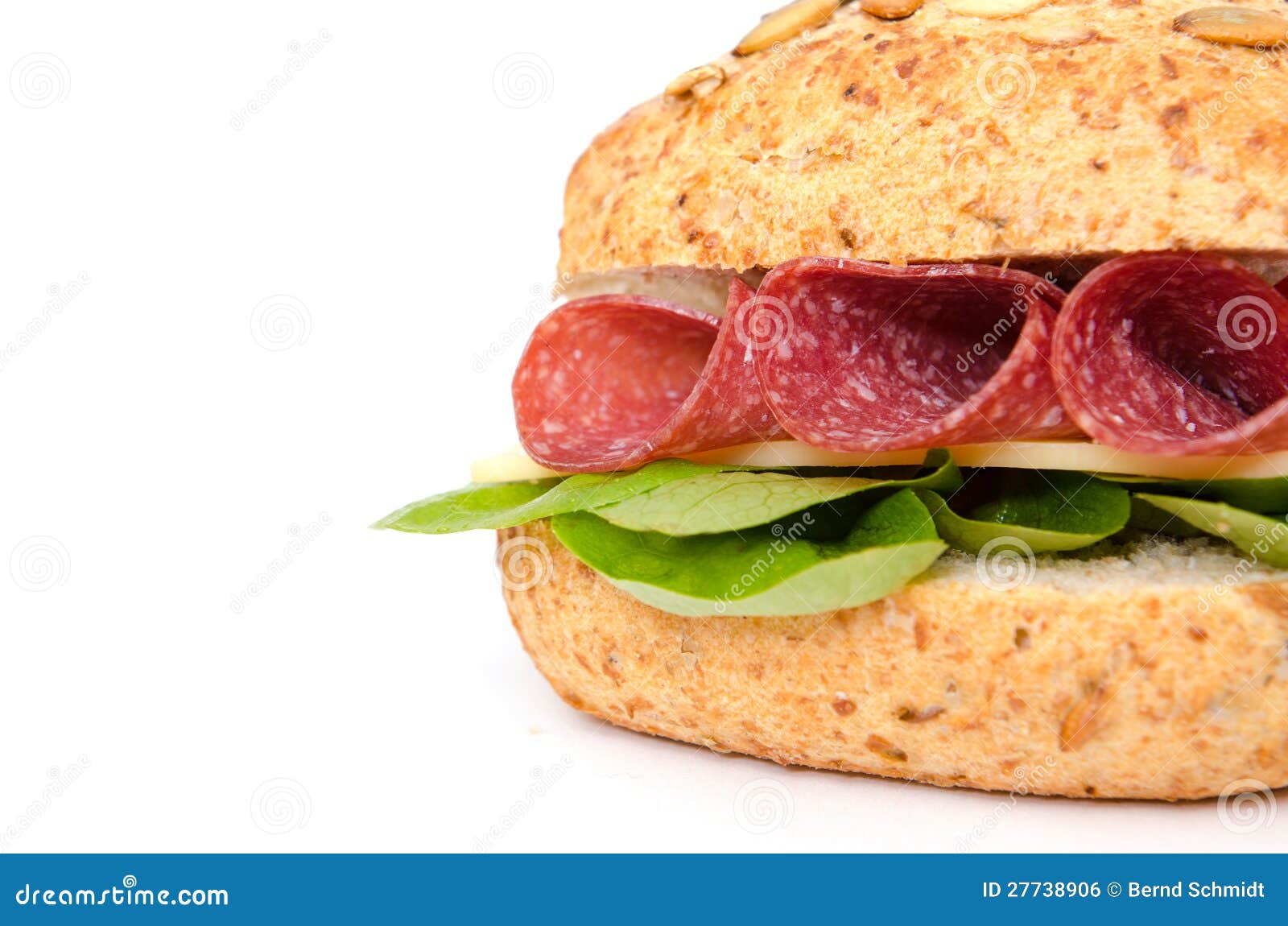 Sandwich with Salami and Cheese Stock Photo Image of pumpkin, meal