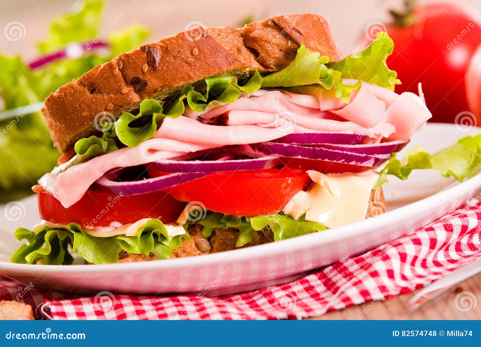 Sandwich toast bread. stock photo. Image of meal, culinary 82574748