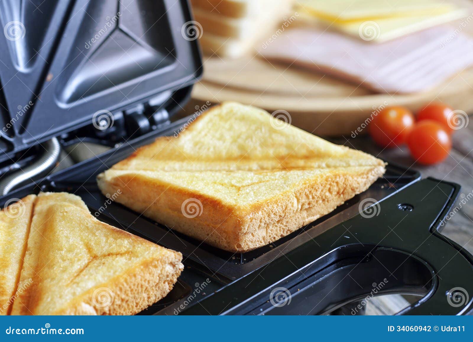 Sandwich Toaster with Toast Stock Photo Image of meal, grilled 34060942