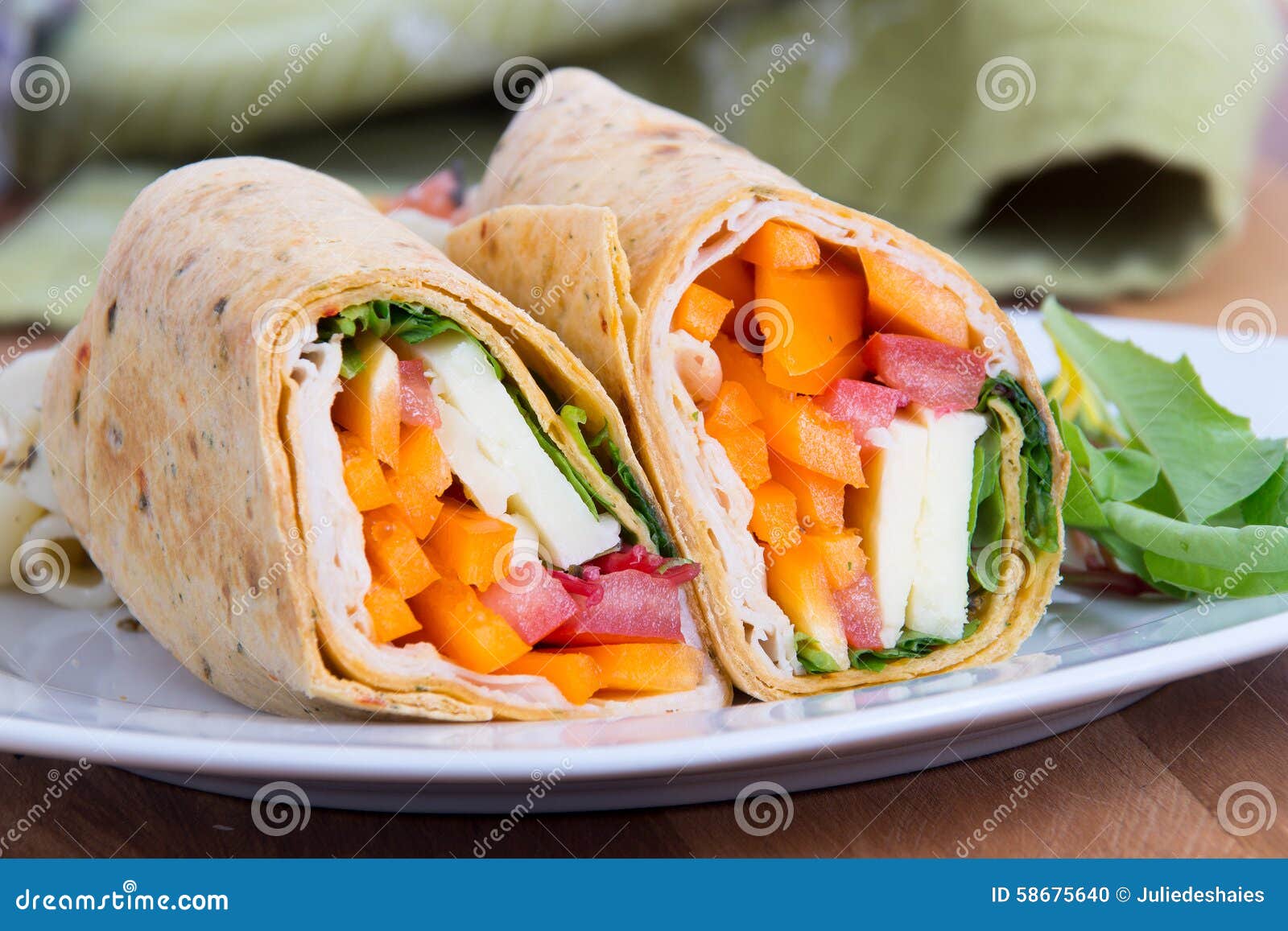 Sandwich Tortilla Wrap Closeup Stock Photo Image of cross, people